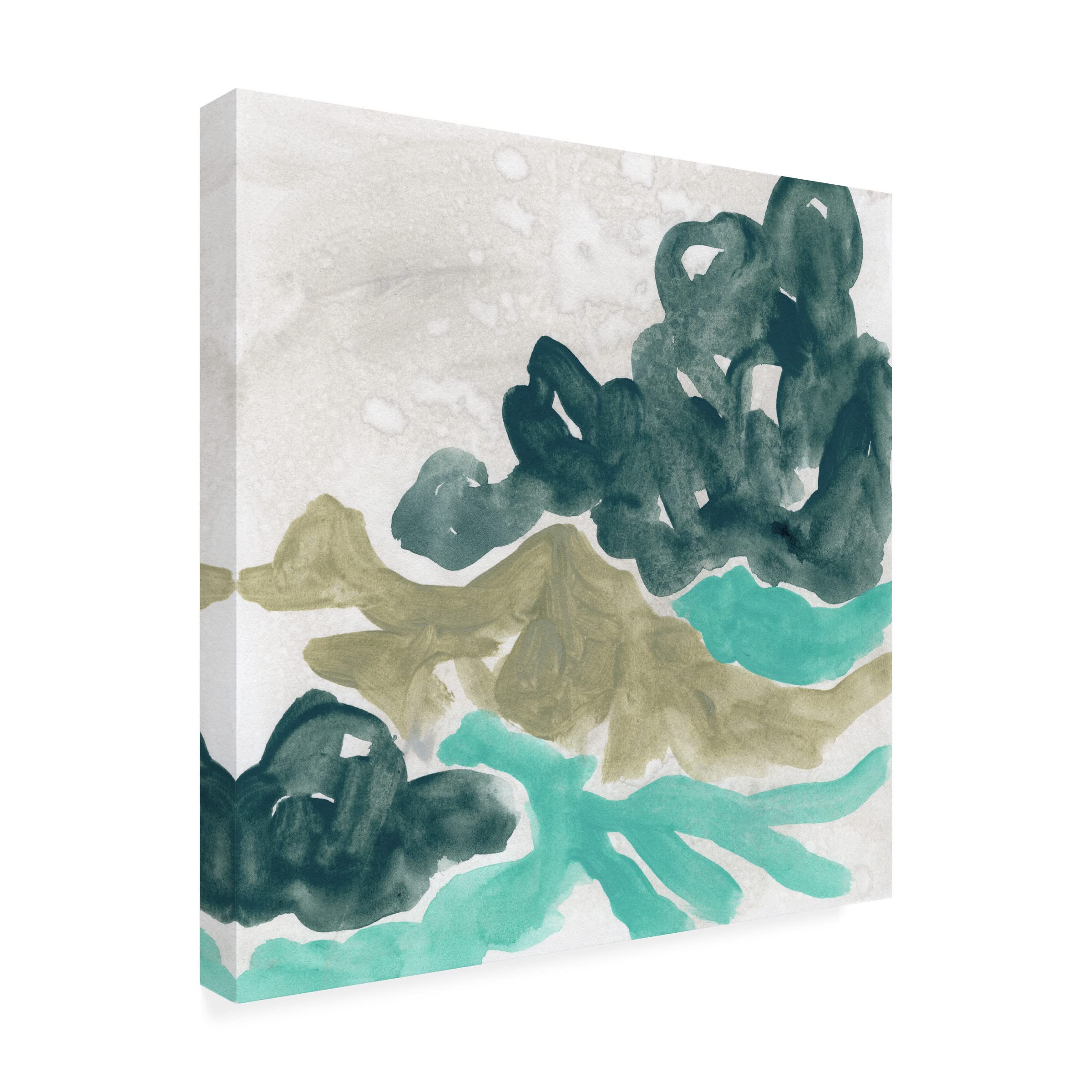 June Erica Vess Landscape Cameo IX Canvas Wall Art Print - Modern Nature Painting for Living Room, Bedroom & Office Decor | Handmade Fine Art Reproduction