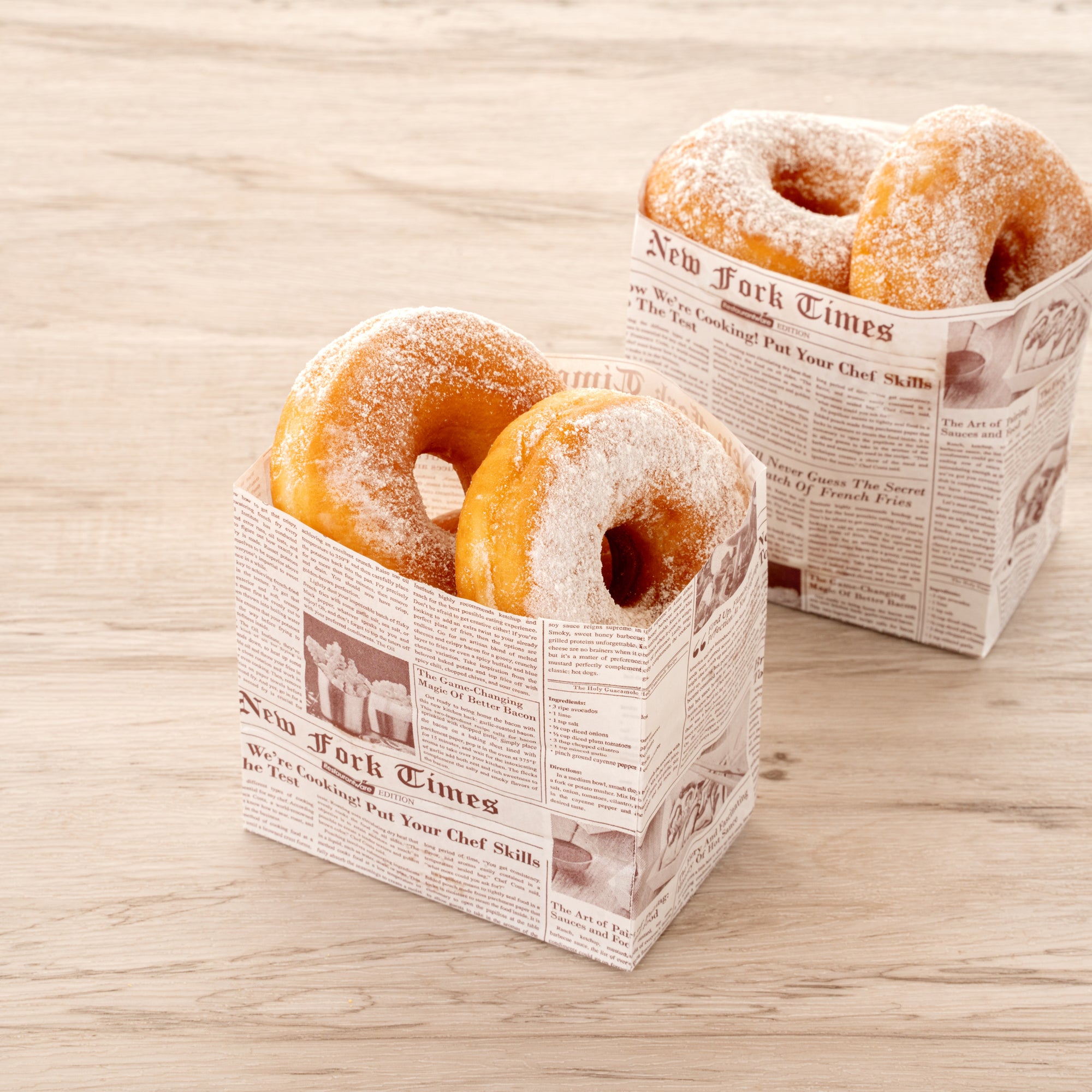 Eco-Friendly Sepia Newsprint Paper Snack Bags 4