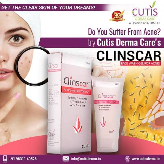 LYUD CLINSCAR Acne Treatment Face Wash for Acne-Prone Skin - 75ml (Pack of 3) | Gentle Cleanser for Oily & Sensitive Skin | Daily Use for Clear & Healthy Complexion