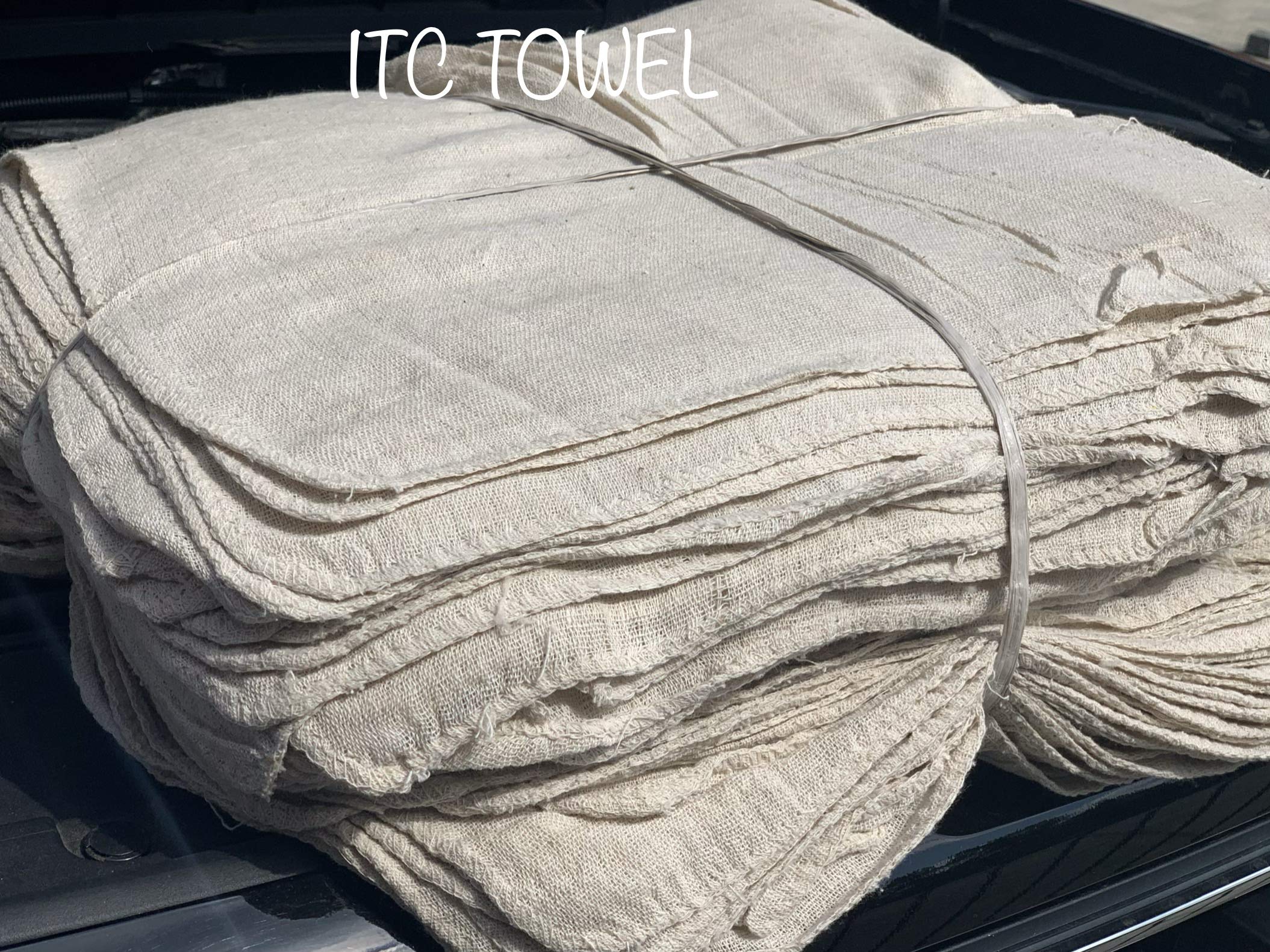 1000 Natural Unwashed Shop Towels - Premium 18x18 Inch Auto Mechanic Rags for Cleaning, Polishing & Workshop Use