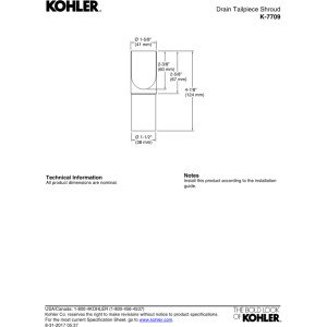 Kohler K-7709-2BZ 4-7/8