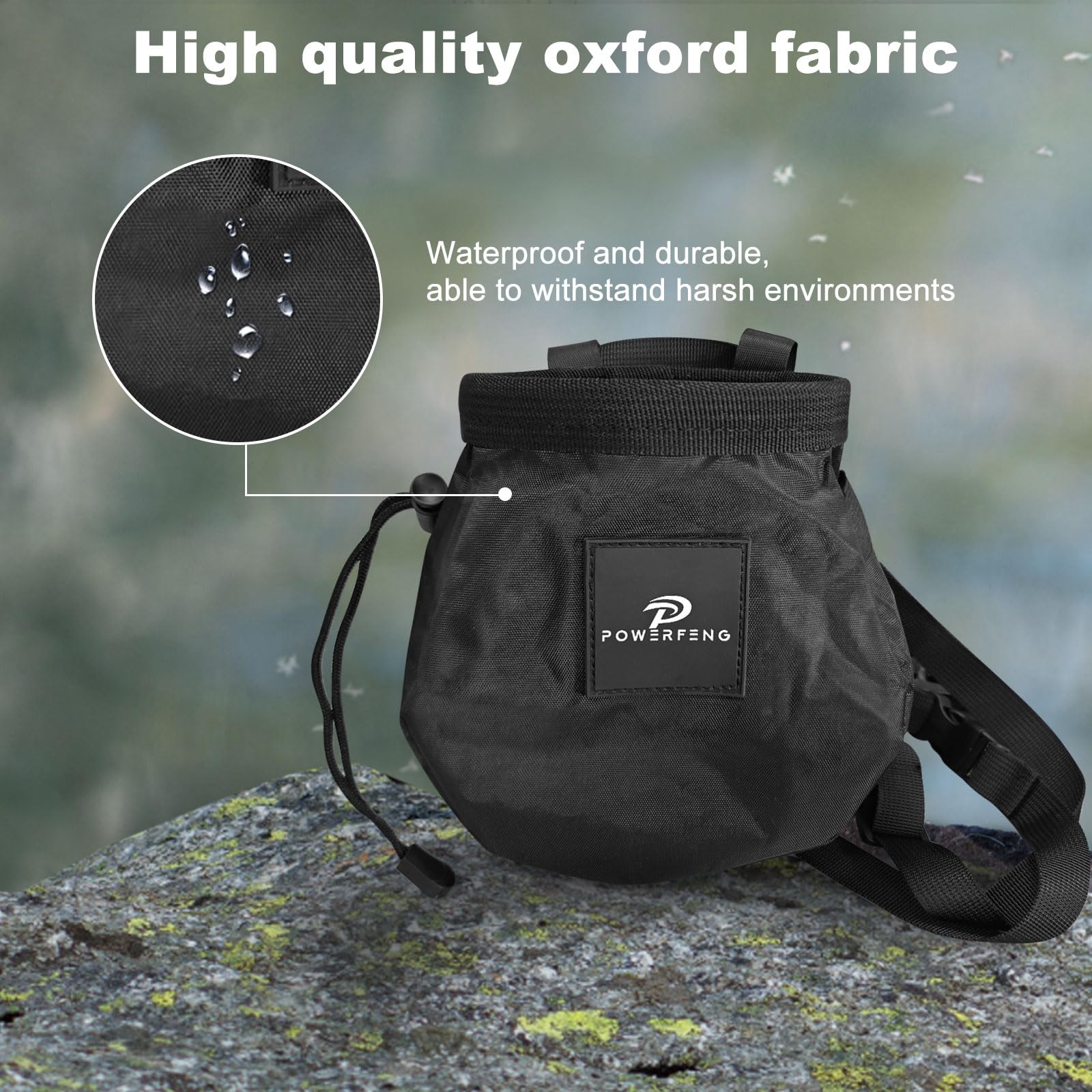 Premium Chalk Bag for Rock Climbing & Bouldering - Durable Outdoor Climbing Gear with Chalk Ball Holder for Men & Women - Perfect for Indoor Gym Training & Outdoor Adventures