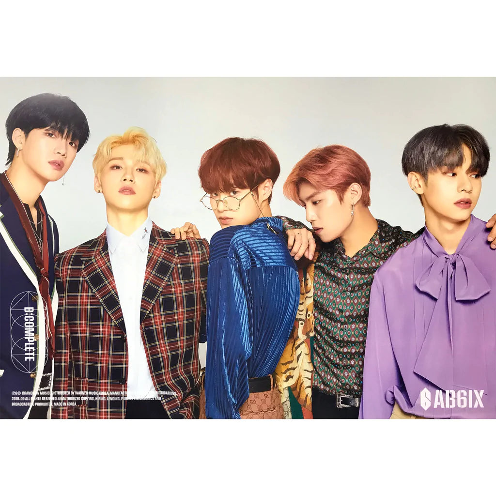 AB6IX 1st EP Album 'B: COMPLETE' Official Poster - Kpop Merchandise for Fans, Room Decor & Gift Idea for Kpop Lovers