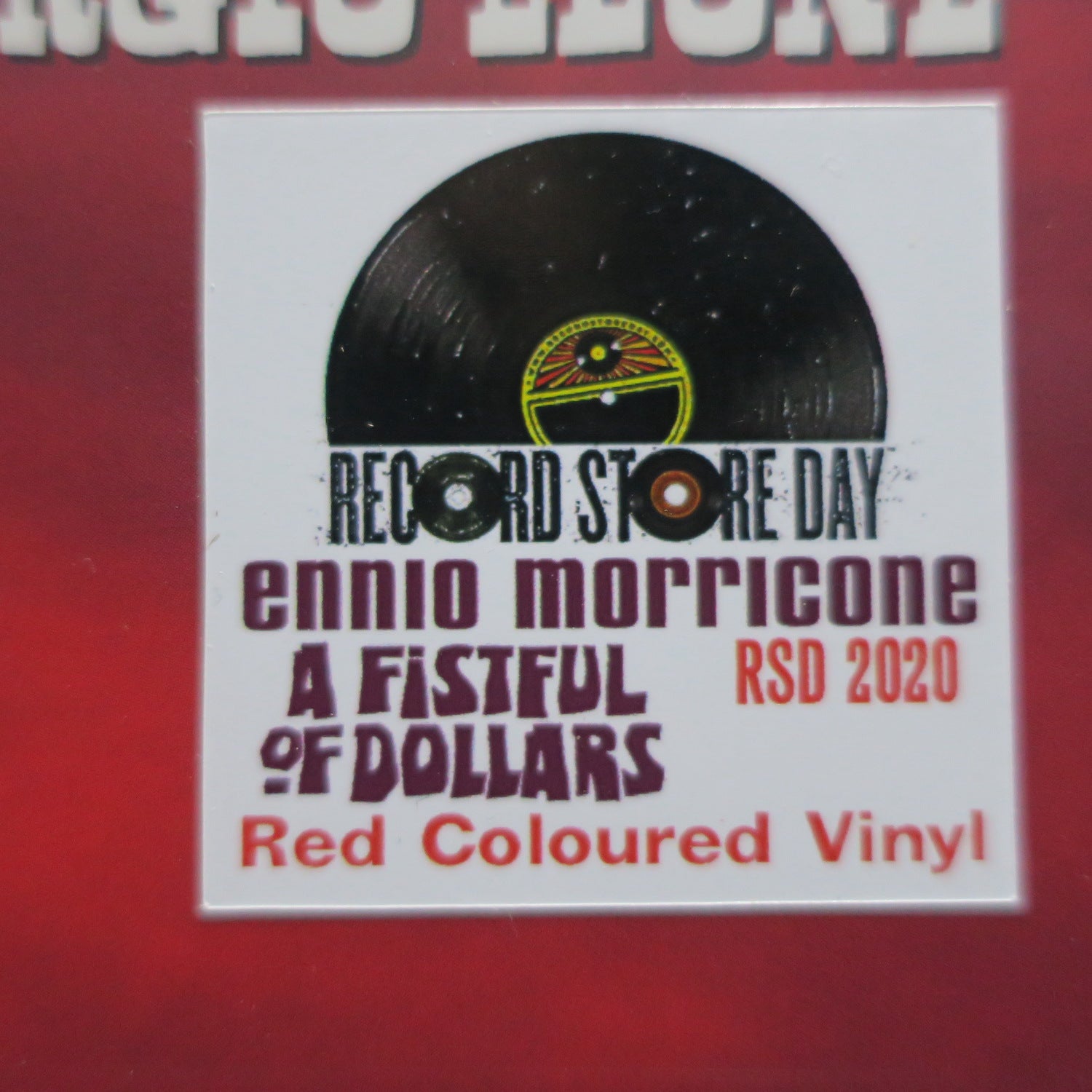 Ennio Morricone A Fistful of Dollars Original Soundtrack - Limited Edition Red Vinyl LP Record | Western Movie Music for Collectors & Film Buffs | Perfect for Home Theater & Vinyl Enthusiasts