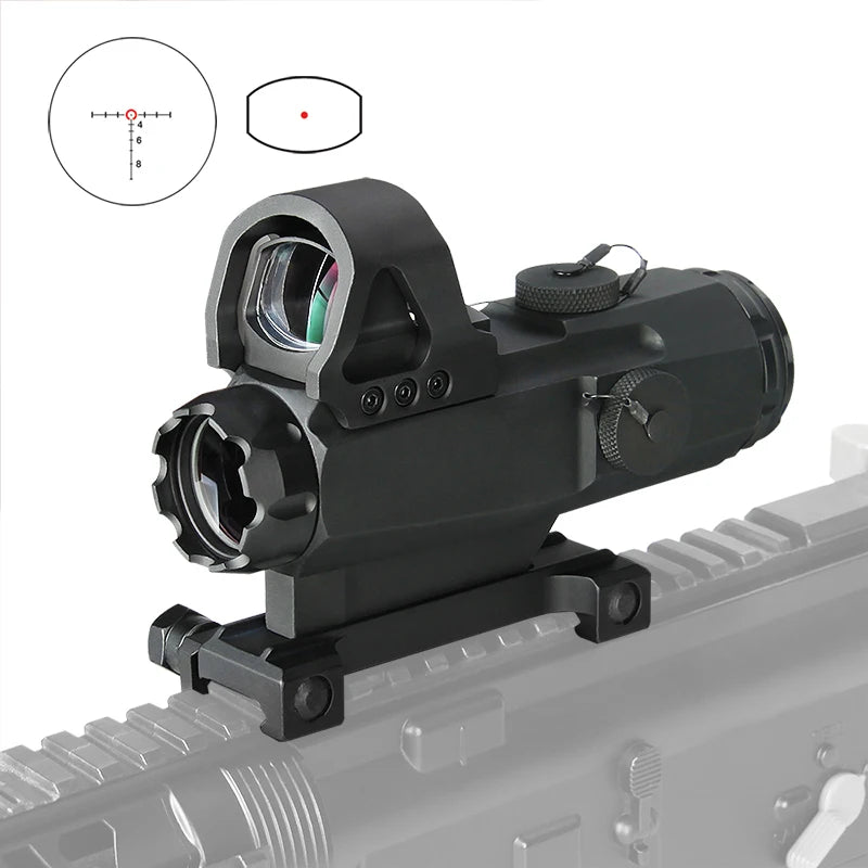 3X Hunting Scope with Ballistic CQ Reticle | PPT Tactical Prism Sight | HAMR 4x24 Riflescope for Sniper & Airsoft Guns | Durable Optics for Hunting, Tactical Training & Outdoor Shooting