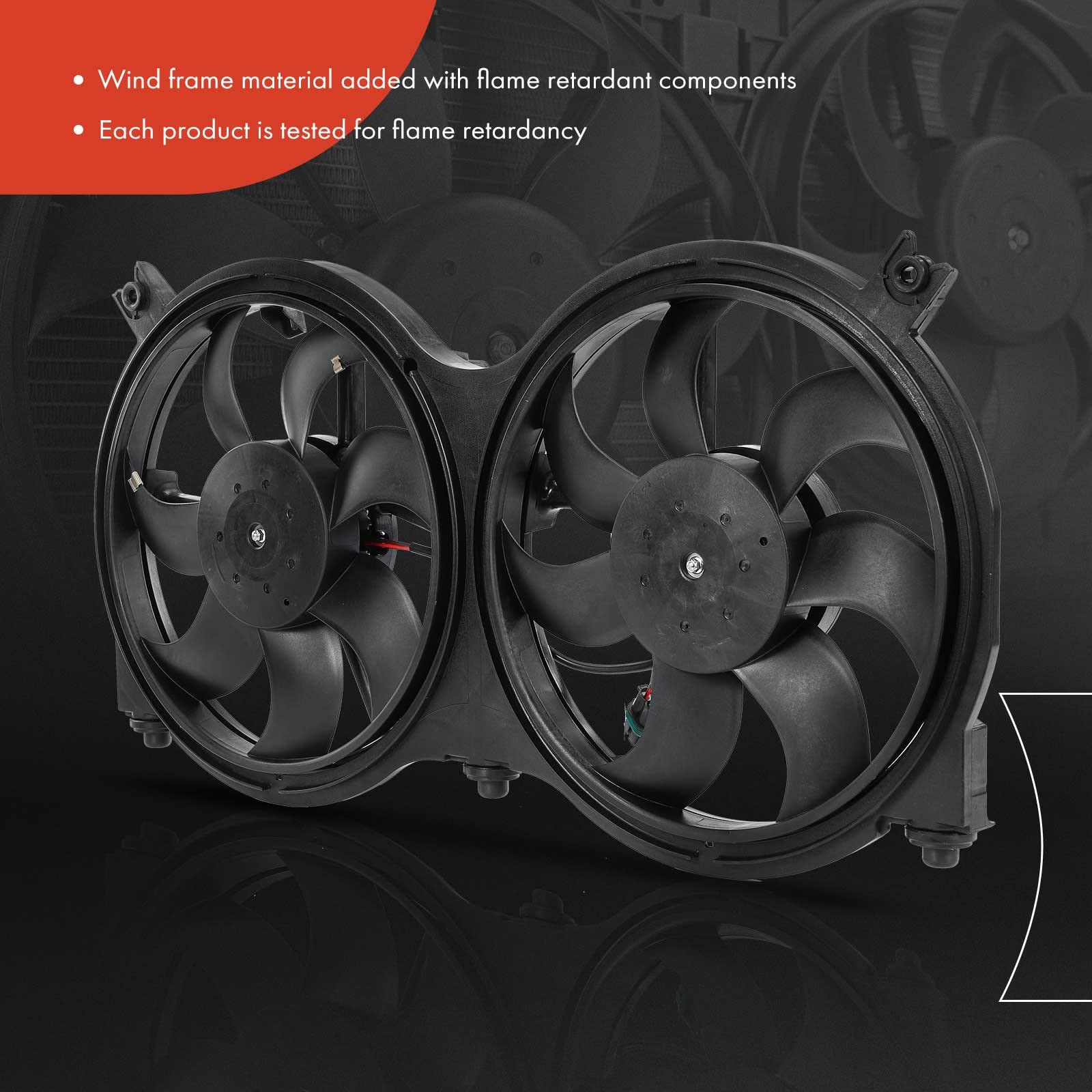 Premium Engine Radiator Cooling Fan Assembly Compatible with Nissan Pathfinder 2013-2020, Infiniti QX60 2014-2020 & JX35 2013 - Replacement for OEM# 214813JA0A, 214813JA1B - Perfect for Engine Overheating Prevention & Cooling System Repair