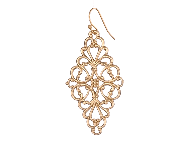 1928 Vintage Filigree Diamond Drop Earrings for Women - 14K Gold Plated Dangle Earrings for Wedding, Party & Special Occasions