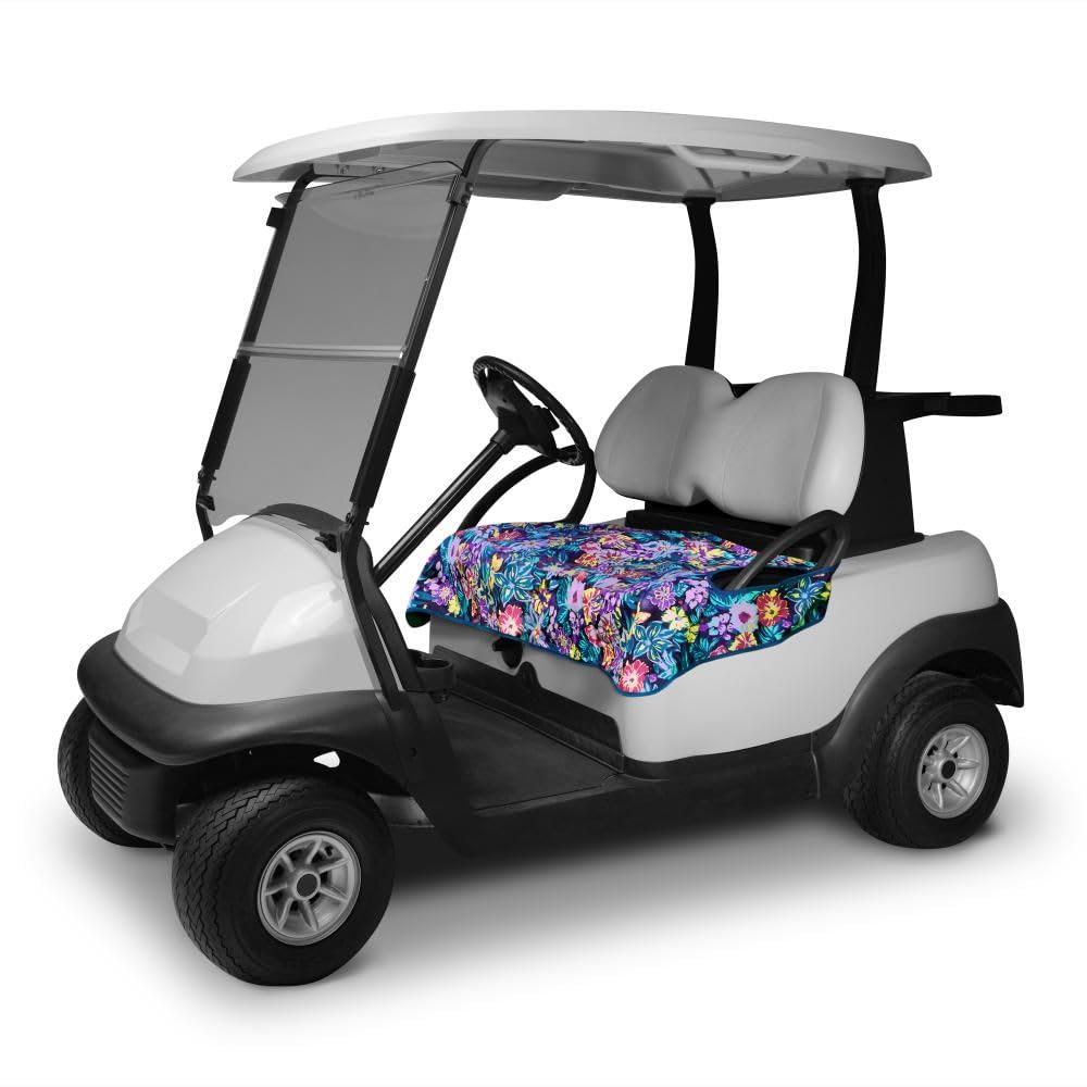 Vera Bradley Water-Resistant Golf Seat Blanket 54x32 Inch - Happy Blooms Pattern for Outdoor Sports, Picnics & Tailgating