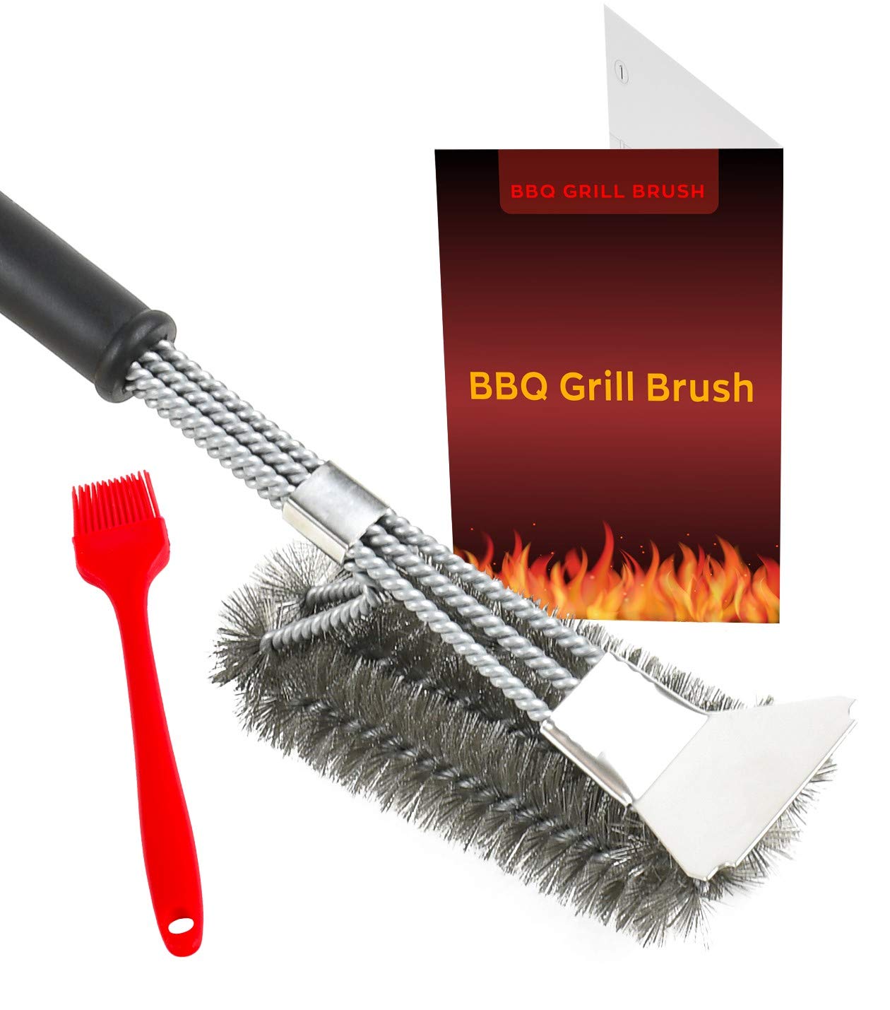 **Threadnanny BBQ Grill Brush & Scraper Cleaner - 18