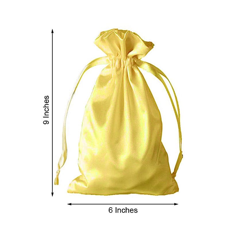12-Piece 6x9 Inch Satin Drawstring Bags - Elegant Gift Packaging for Jewelry, Candles & Party Favors - Perfect for Weddings, Baby Showers & Special Events