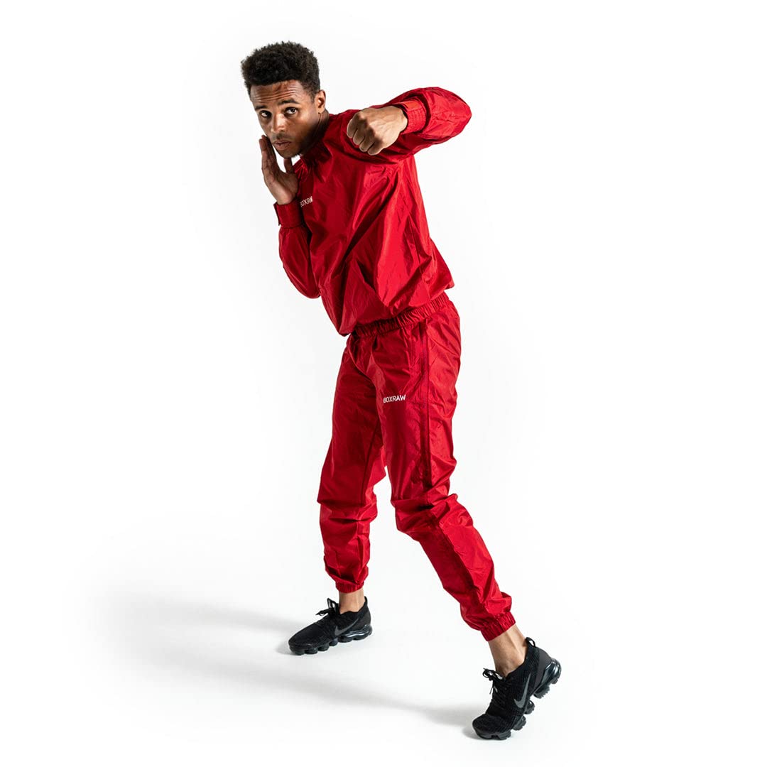 BOXRAW Hagler Professional Sauna Suit 1.0 - Top & Bottoms for Weight Loss & Sweat - Non-Rip Boxing MMA Training Gym Wear - Perfect for Intense Workouts & Fitness Sessions