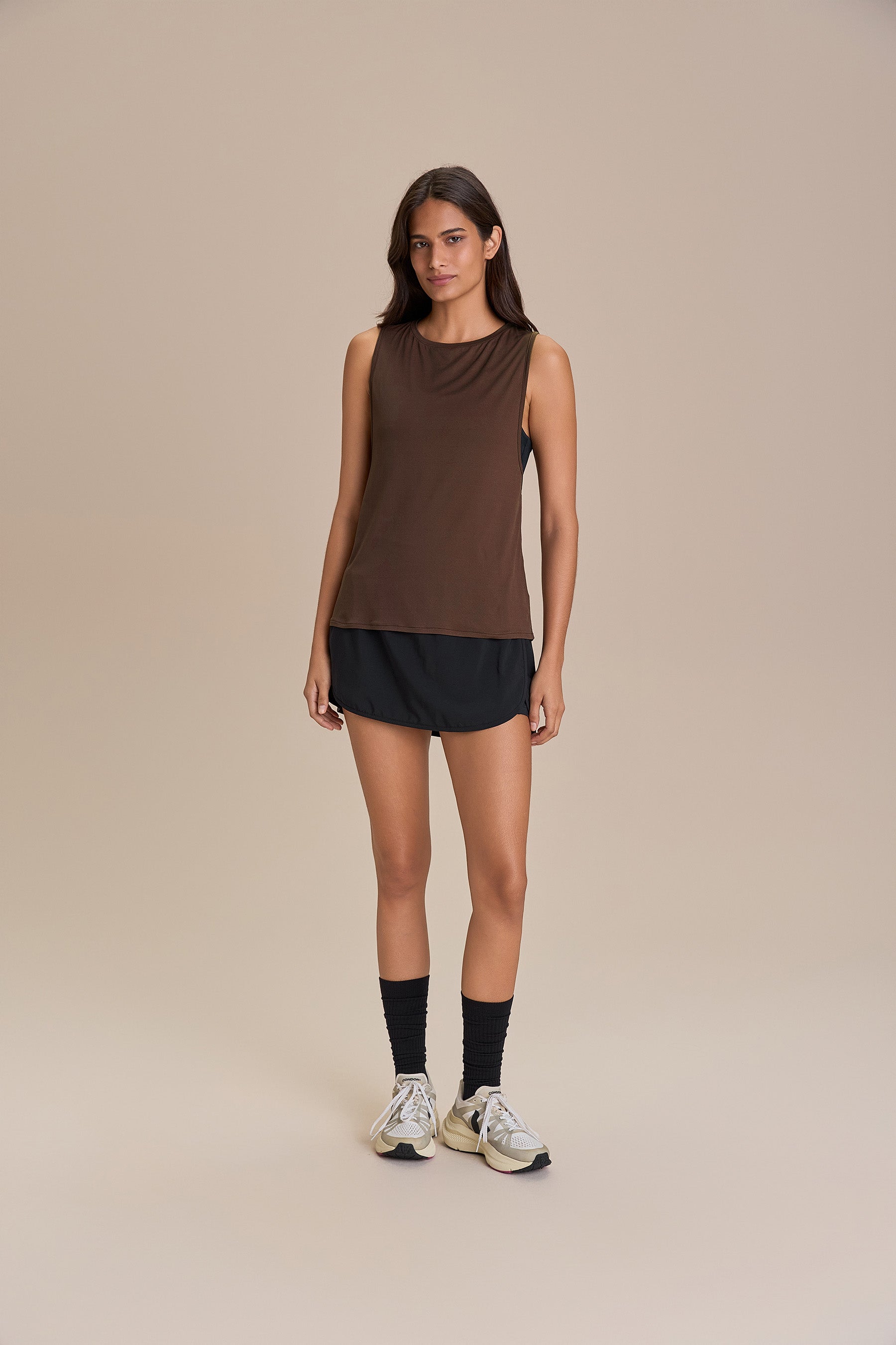Comfortable Racerback Tie Tank Top for Women - Soft Stretchy Workout & Yoga Shirt | Perfect for Gym, Running, and Casual Wear