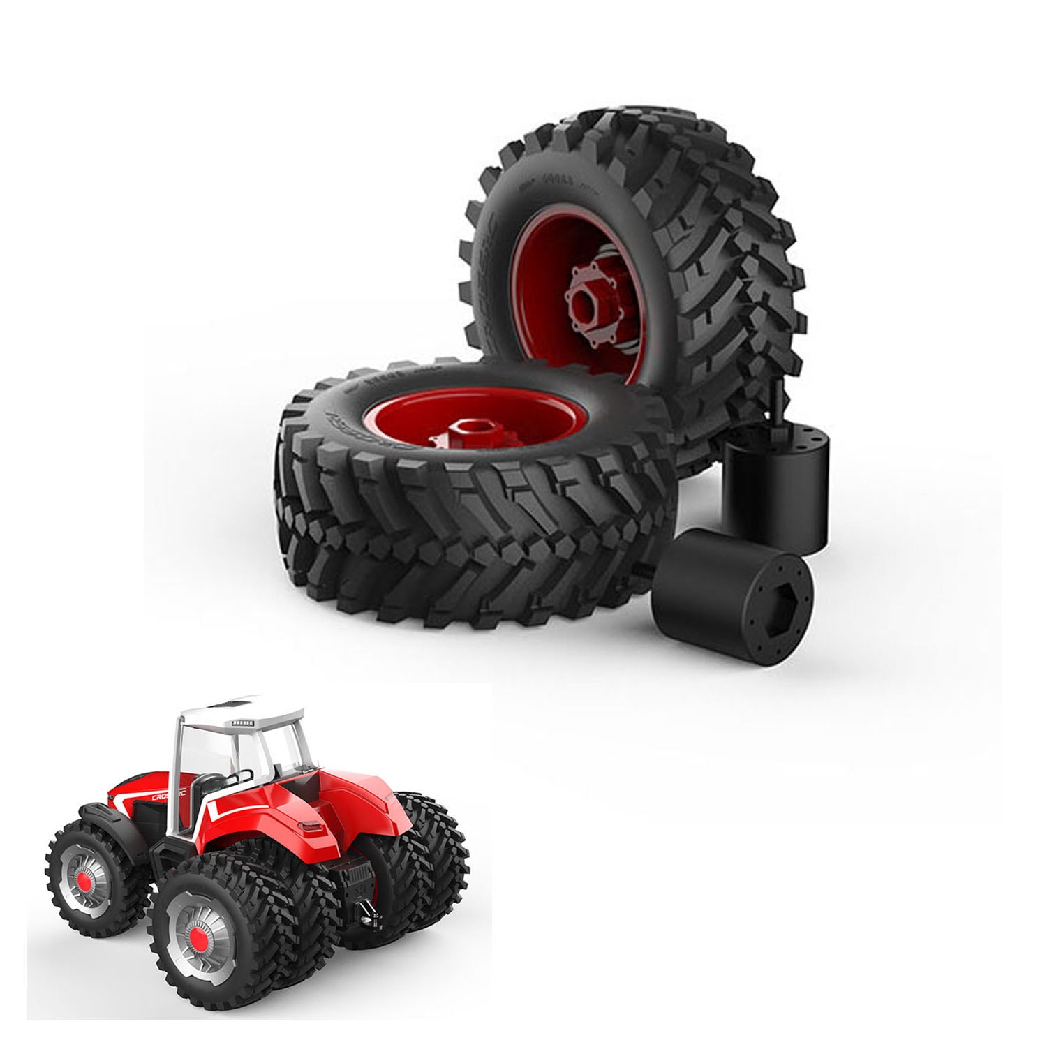 1/8 Scale RC Tractor TL4 Iron Bull Remote Control Car with Light, Motor, ESC & Two-Speed Transmission - Off-Road Simulation Vehicle for Hobbyists & DIY Enthusiasts - Perfect for Crawling, Trail Adventures & RC Competitions