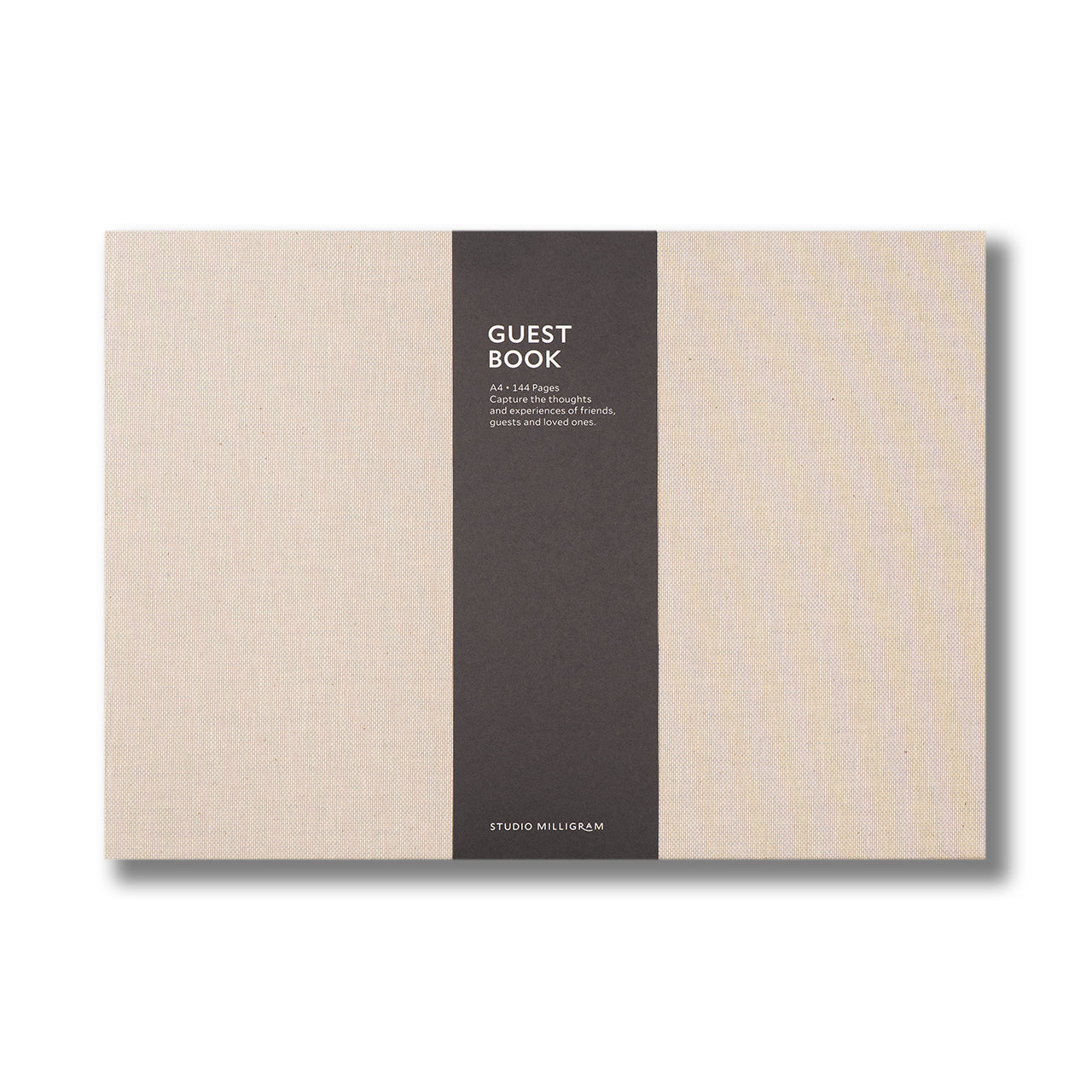Elegant Linen Guest Book A4 Size - Perfect for Weddings, Anniversaries & Special Events - High-Quality Keepsake for Memories