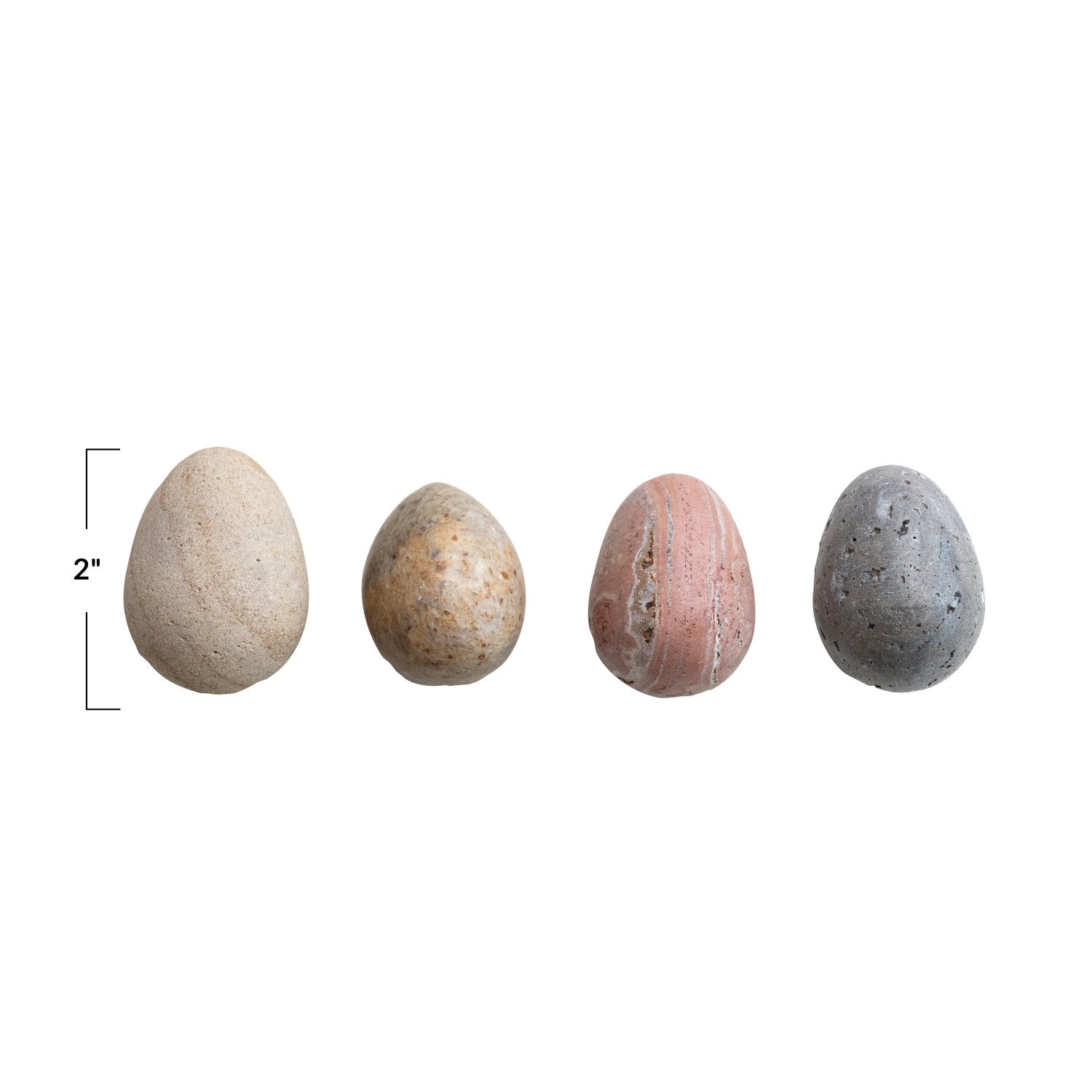 Hand Carved Natural Stone & Marble Decorative Eggs - Elegant Home Decor, Office Desk Ornament, Feng Shui Gift for Housewarming & Meditation