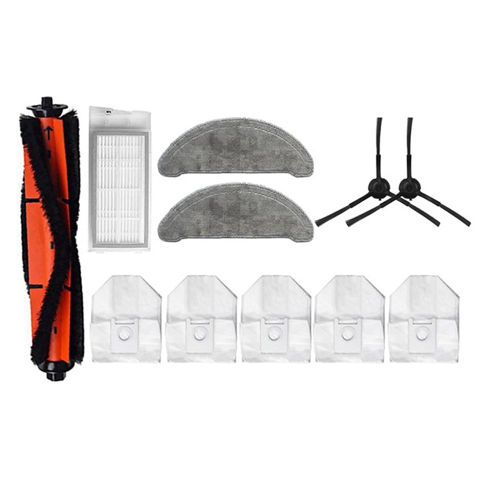 Roidmi EVE Plus Robot Vacuum Cleaner Replacement Parts - HEPA Filters, Dust Bags, Main Brush, Side Brushes & Mop Cloths | Compatible Accessories for Floor Cleaning & Home Maintenance