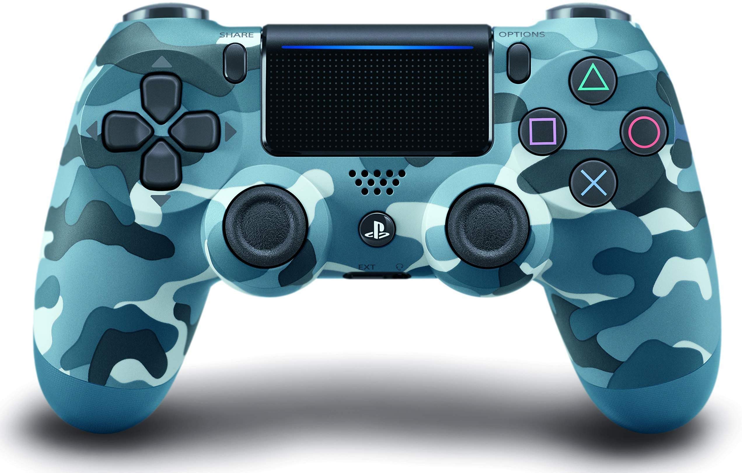 Renewed DualShock 4 Wireless Controller for PlayStation 4 - Blue Camouflage | Official Sony PS4 Gamepad with Precise Controls | Perfect for Gaming, Streaming & Multiplayer Sessions