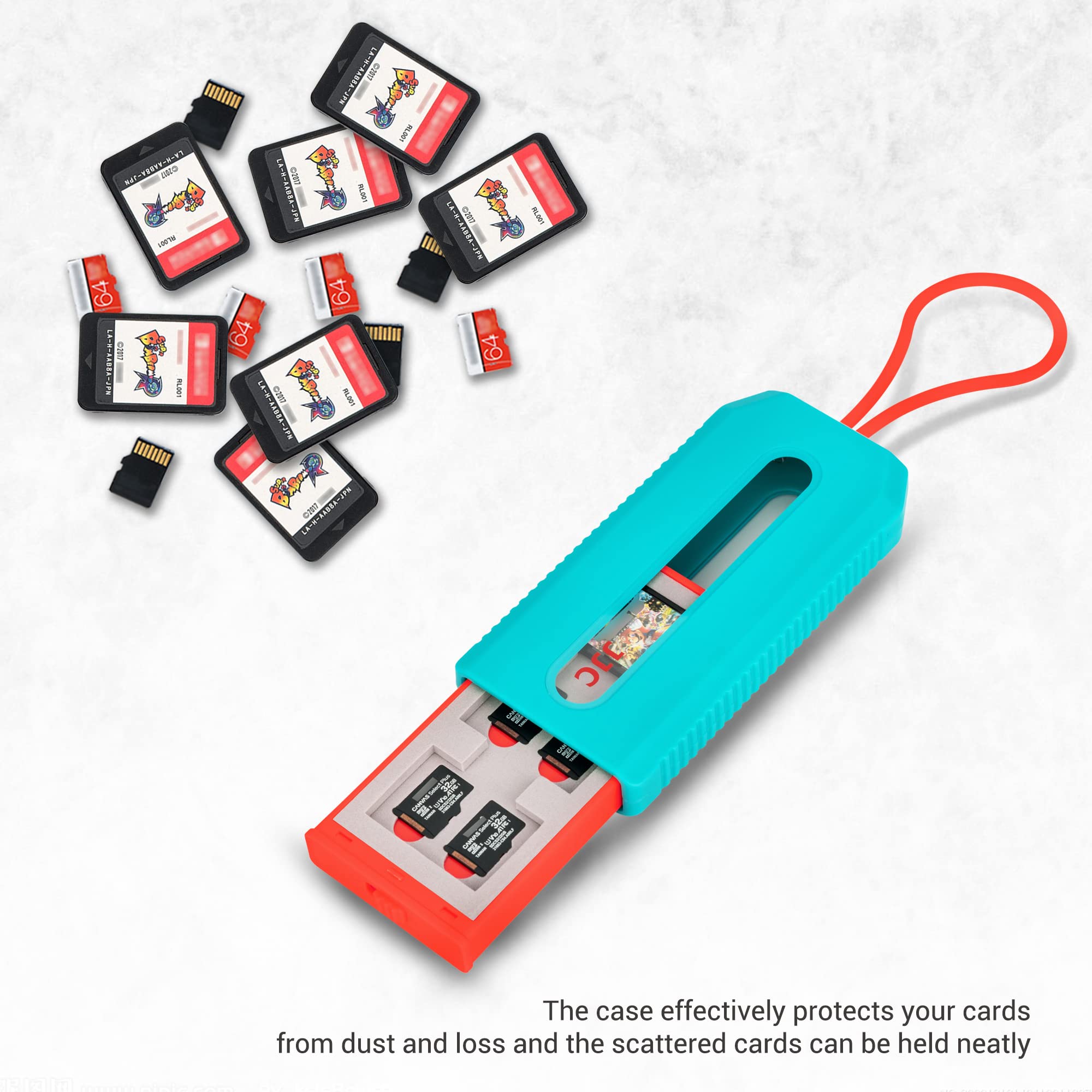 Nintendo Switch Game Card Holder - Waterproof & Shockproof Storage Case for 6 Switch Games & 12 Micro SD Cards | Compatible with Nintendo Switch/PS Vita | Perfect for Travel & Gaming Organization