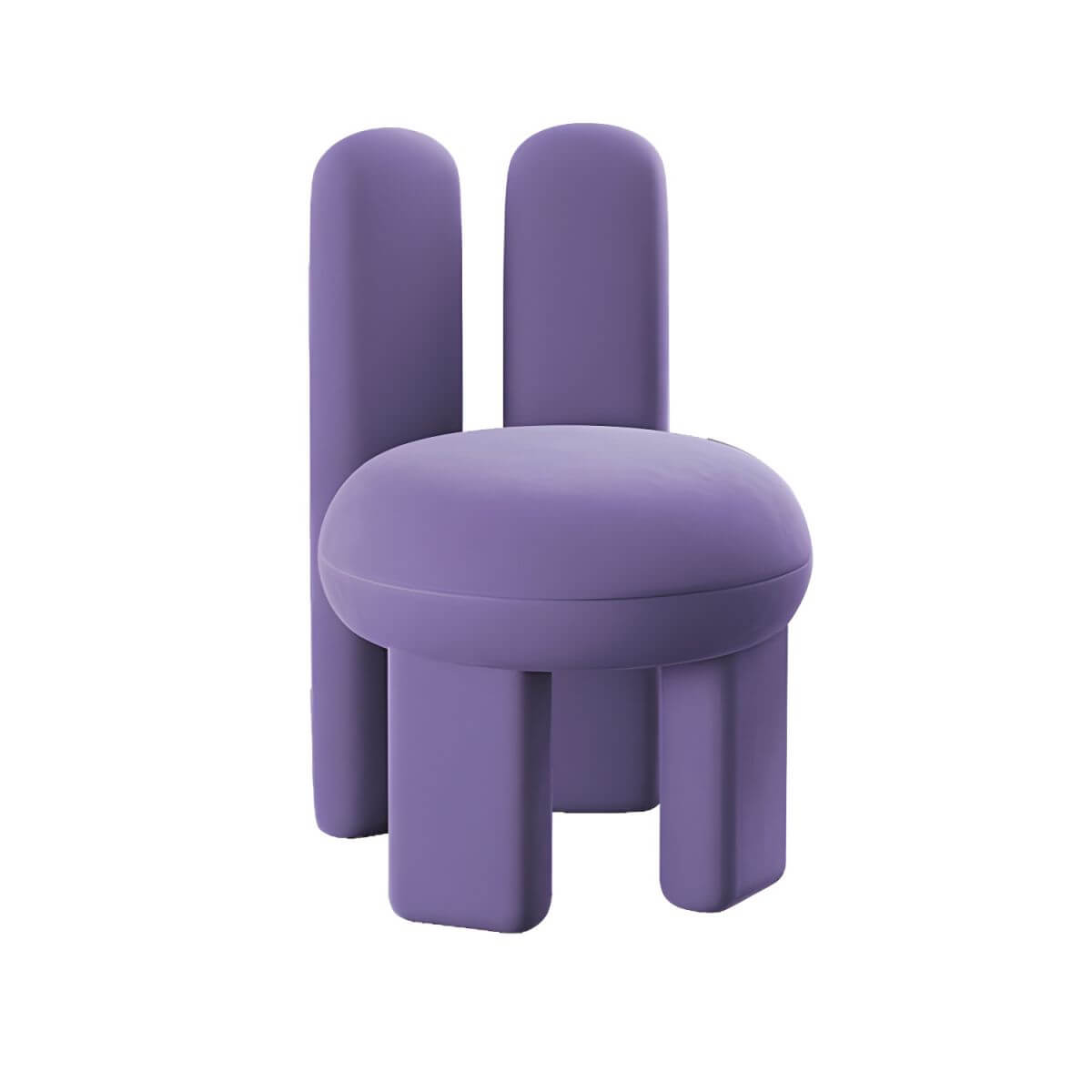 Modern Upholstered Vanity Stool with Solid Wood Frame & Tall Back - Elegant Makeup Chair for Bedroom, Dressing Room & Bathroom Decor