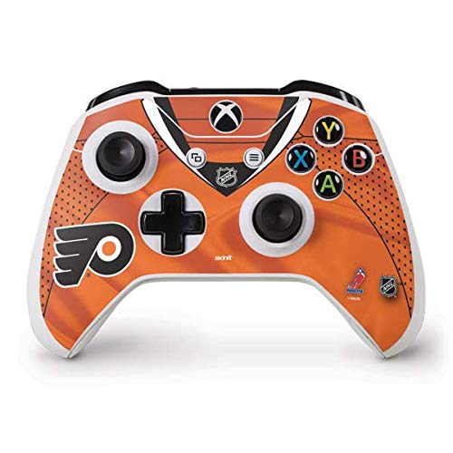 Officially Licensed NHL Philadelphia Flyers Jersey Design Gaming Skin for Xbox One S Controller - Custom Decal for Enhanced Grip & Style - Perfect for Gaming Enthusiasts & Sports Fans