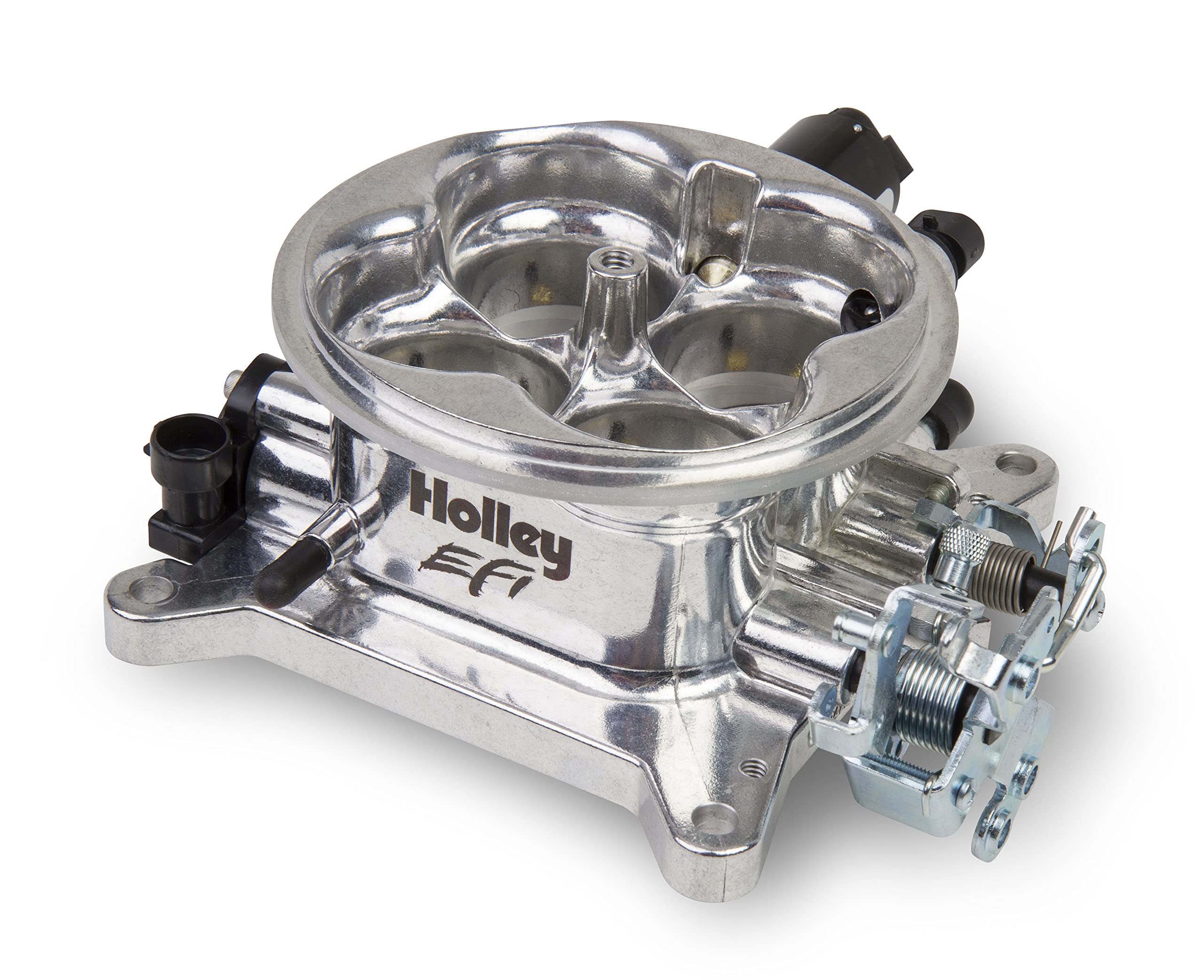 Holley EFI MPFI Throttle Body - High Performance Polished Aluminum Fuel Injection System for Chevy LS, Ford & Mopar Engines - Perfect for Street Racing & Engine Upgrades