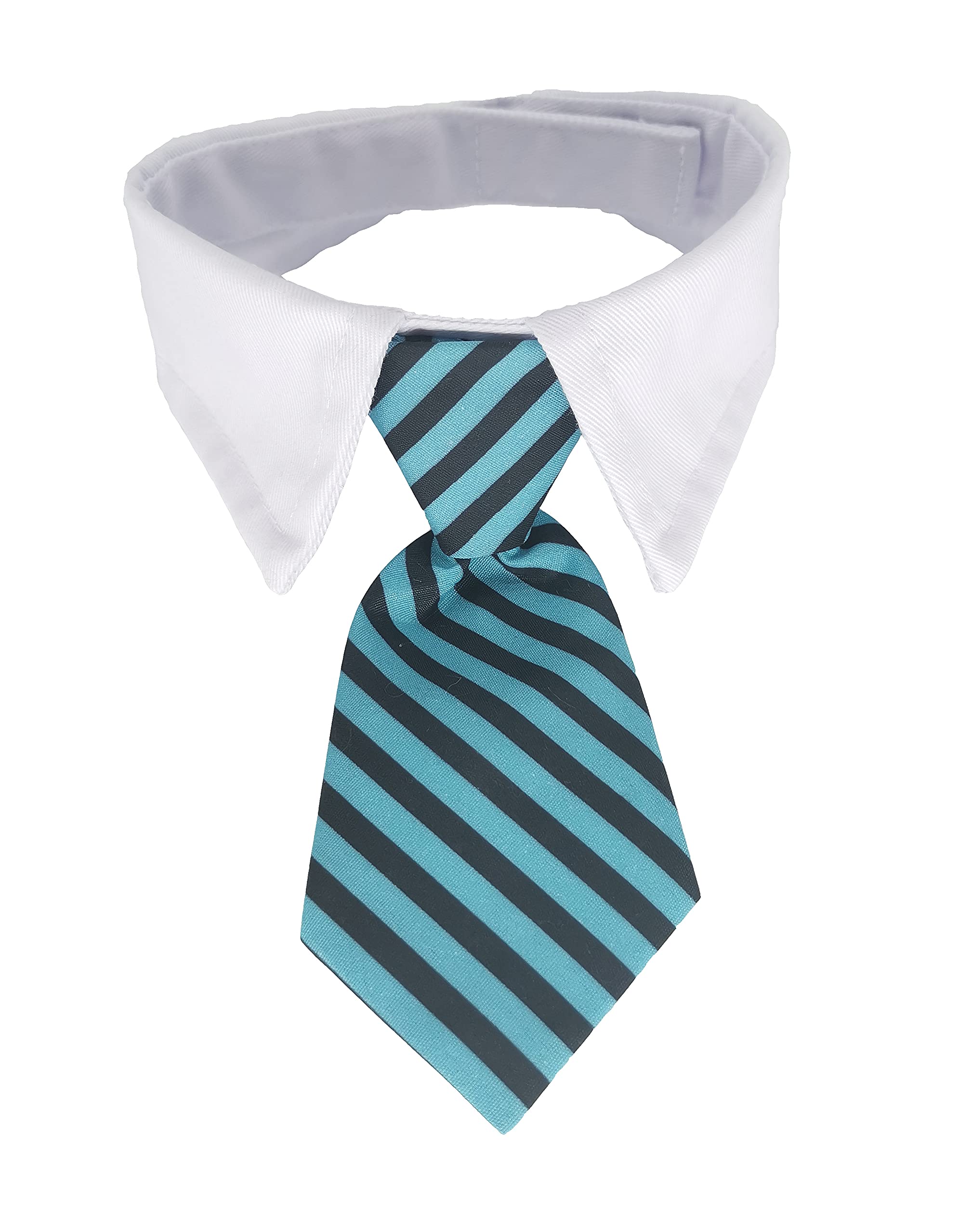 VEDEM Adjustable Dog Necktie with Tuxedo Collar - Striped Pet Costume for Small, Medium & Large Dogs - Perfect for Weddings, Parties & Photo Shoots