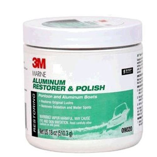 3M Marine Aluminum Restorer and Polish 09020 - 18 Oz for Boats, RVs & Trailers - Restores Shine & Protects