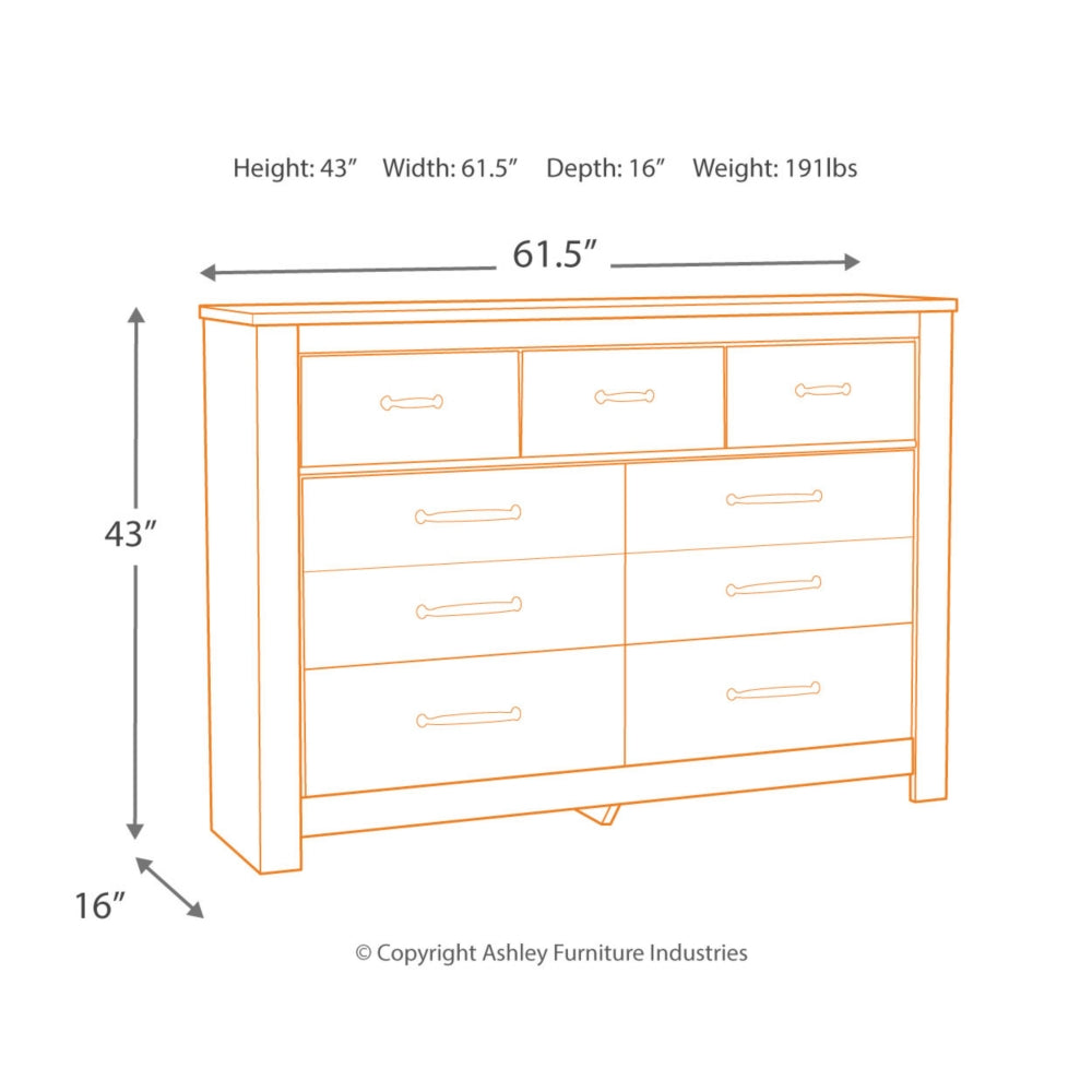 Bellaby Dresser - Stylish and Functional 6-Drawer Chest for Bedroom, Nursery, or Living Room Storage | Perfect for Organizing Clothes, Toys, and Home Essentials