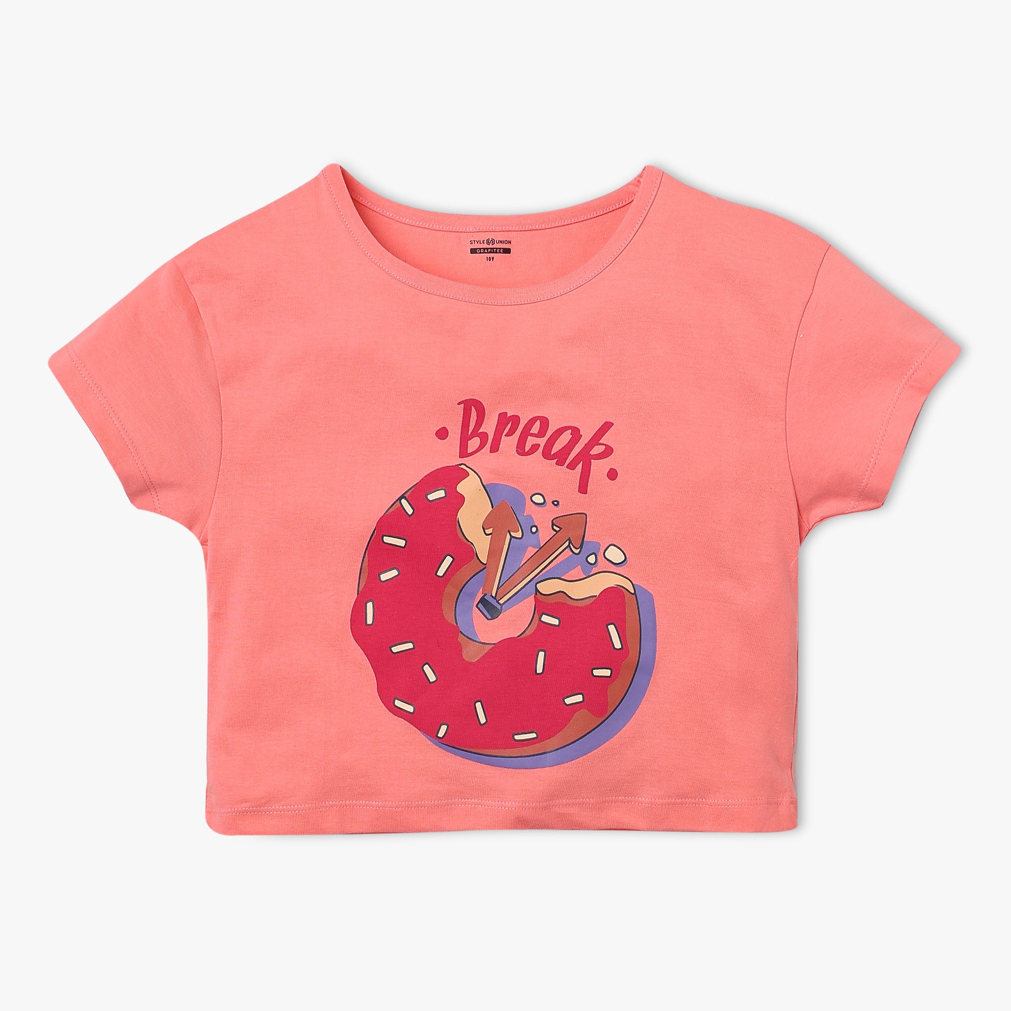 Girl's Regular Fit Printed Cotton T-Shirt - Soft & Comfortable for Everyday Wear, School & Playtime