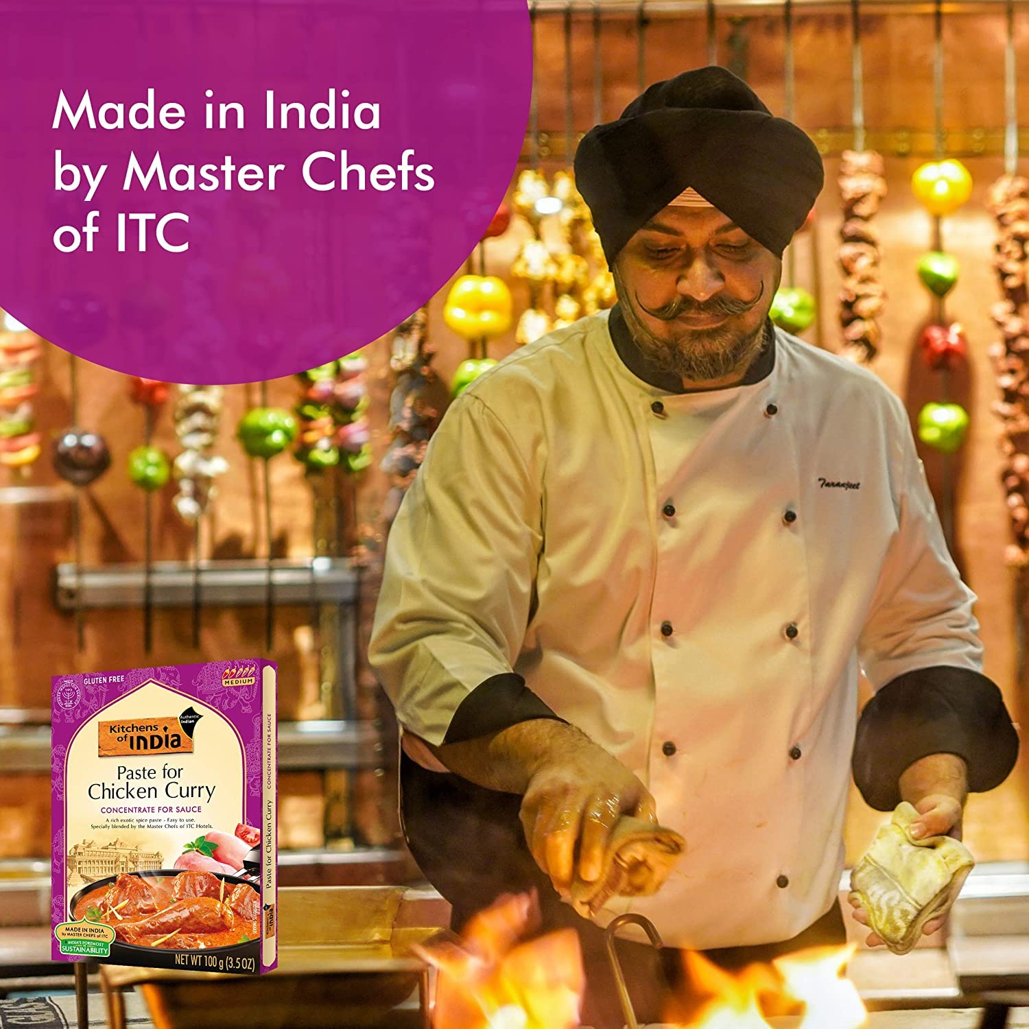 Kitchens of India Chicken Curry Paste - Authentic Indian Spice Blend (6 Pack, 3.5 oz Each) | Perfect for Homemade Curry, Meal Prep & Indian Cuisine