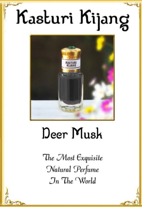 Pure Natural Black Deer Musk Nafa Misik Hitam Oil - 3ml Strong Intense Aroma Oil for Perfume Making, Aromatherapy & Spiritual Rituals
