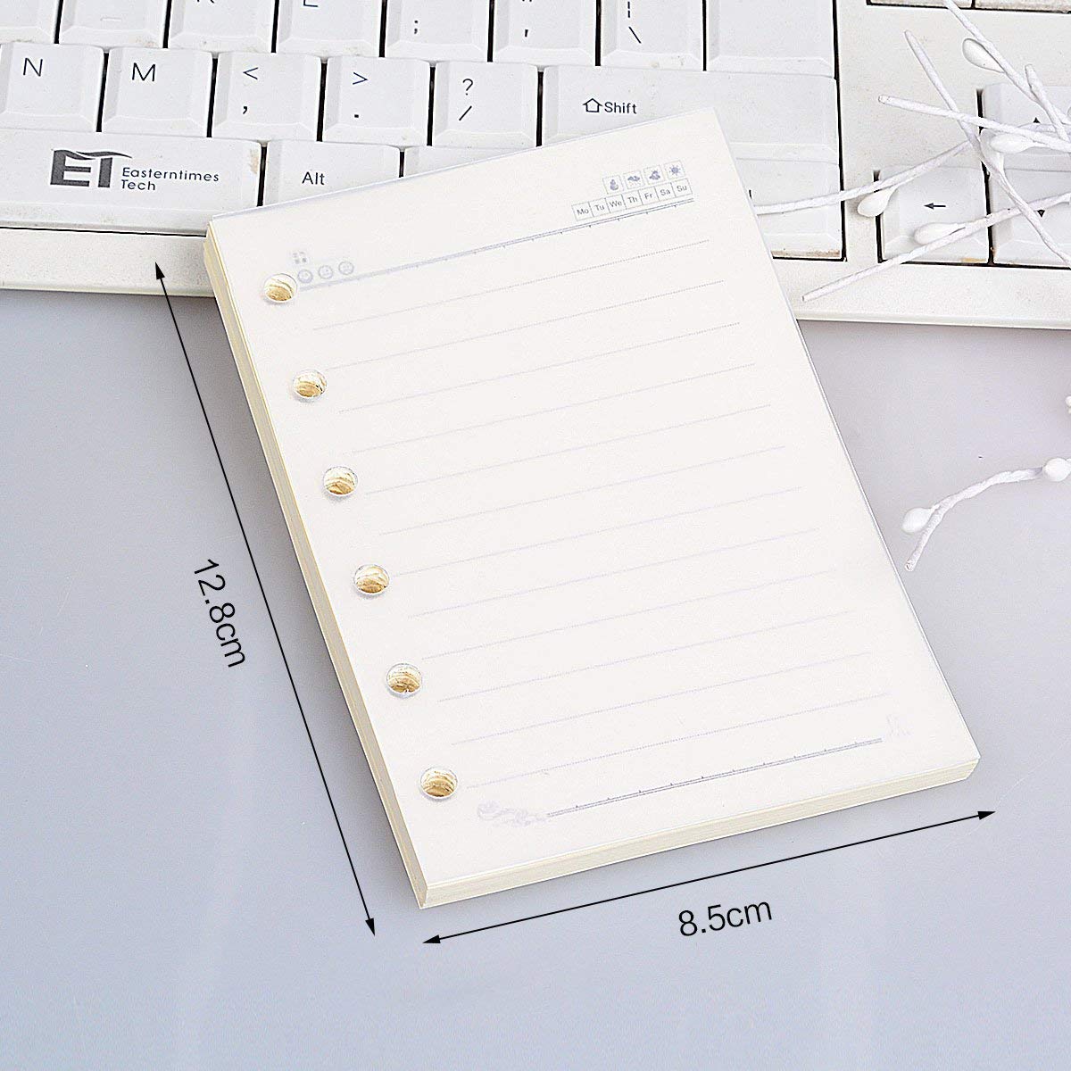 A7 Refill Paper - 50 Sheets Loose Leaf Lined Notebook Paper for Ring Binders, Pocket Organizers & Planners - Premium White Writing Paper for Journaling, Note Taking & Office Use