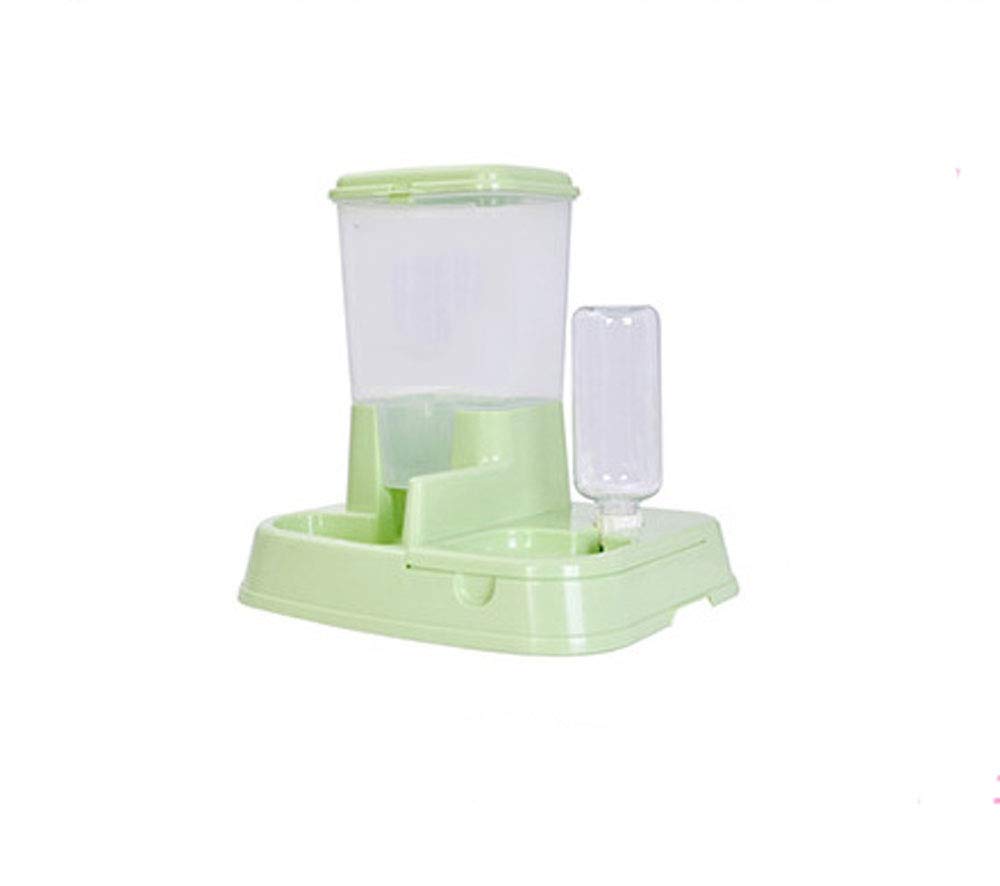 Automatic Cat Feeder with Detachable Bowls - Smart Pet Food Dispenser & Water Feeder for Cats & Dogs (Green) | Perfect for Travel, Workdays & Multi-Pet Homes