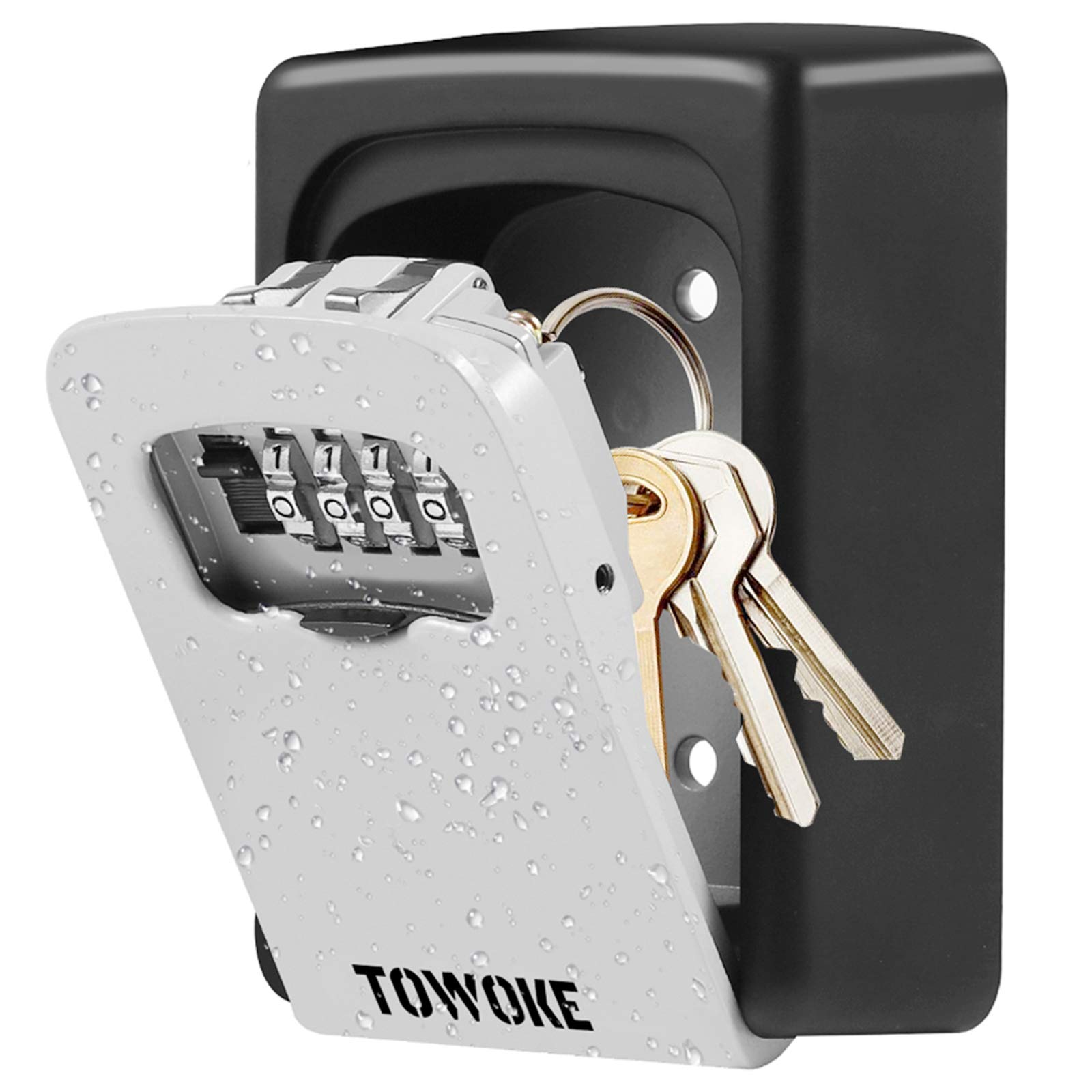 Waterproof Wall Mount Key Lock Box with Resettable Combination - 5 Key Capacity Zinc Alloy Outdoor Key Safe for House Spare Keys (Includes Mounting Kit) | Perfect for Vacation Rentals, Airbnb Hosts, and Home Security
