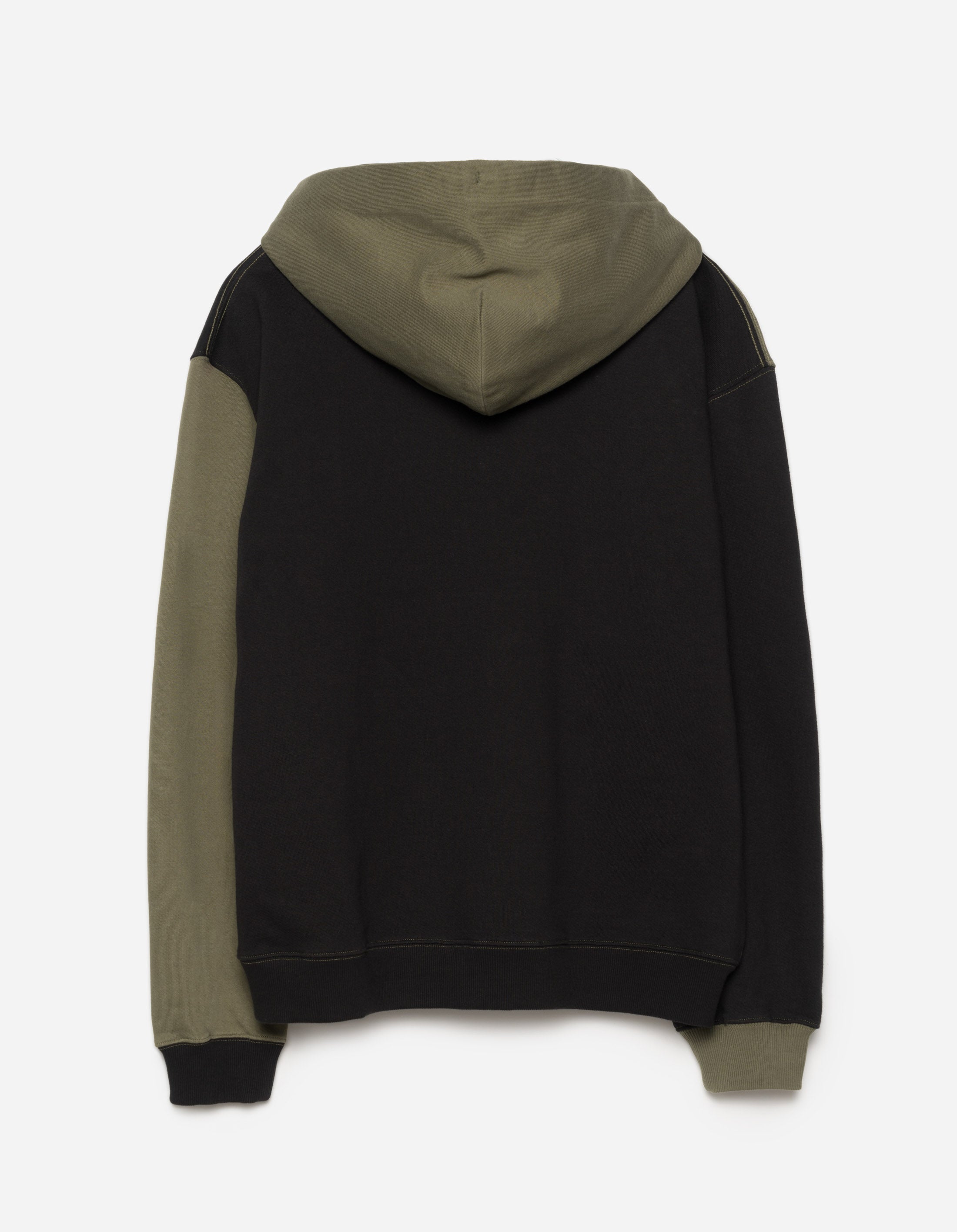 6032 Cobra Zipped Hooded Sweatshirt - Black/Olive OG 107F - Military Style Zip Up Hoodie for Outdoor Activities & Casual Wear
