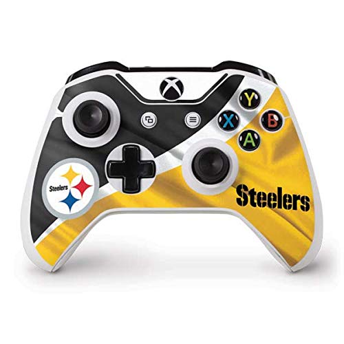 Officially Licensed NFL Pittsburgh Steelers Gaming Skin Decal for Xbox One S Controller - Custom Protective Cover for Enhanced Grip & Style - Perfect for Gamers & Sports Fans