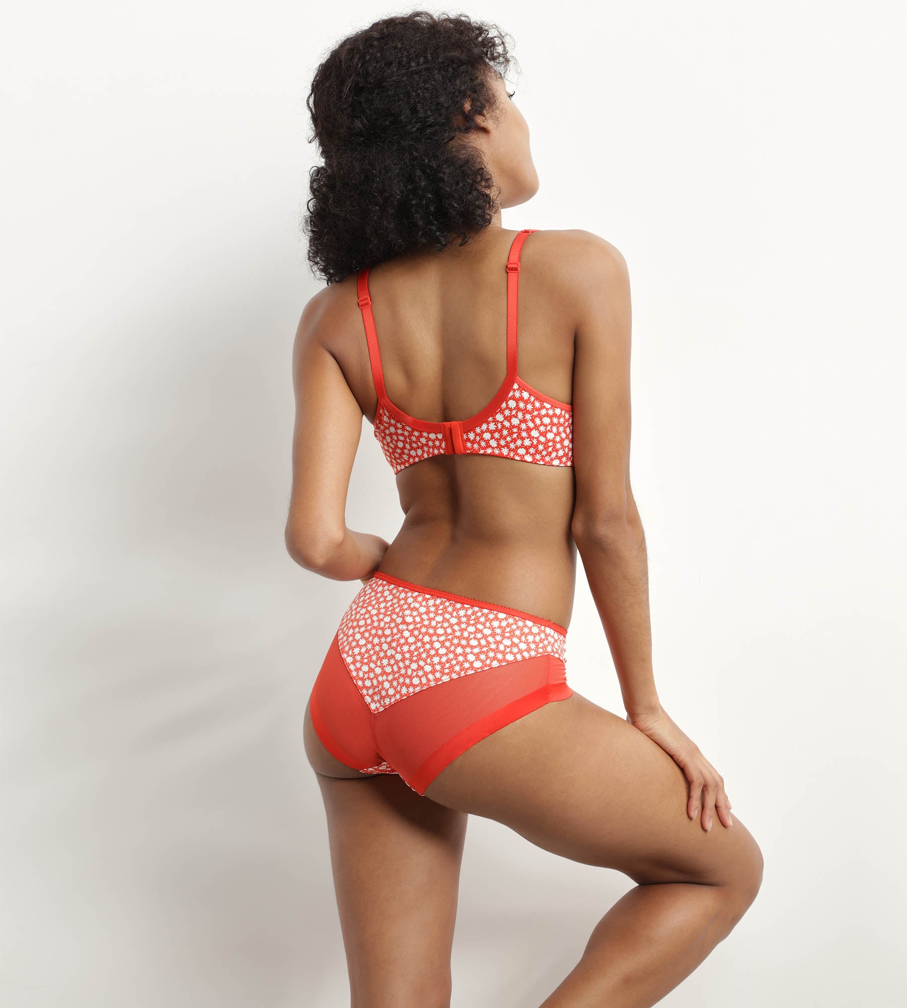 Lace Underwire Full Coverage Bra with Floral Print - Comfortable Support for Everyday Wear, Work & Special Occasions
