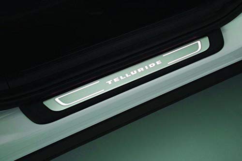 Illuminated Kia Telluride Door Sill Plates Kit (S9F45-AC000) - LED Scuff Plates for 2020-2023 Kia Telluride SUV - Enhance Interior Style & Night Visibility