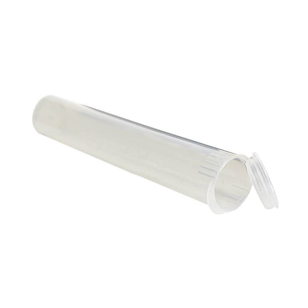 W Gallery 600 Clear 120mm Open Cap Pop Top Tubes - Airtight Smell Proof Plastic Containers - Medical Grade Prescription Bottles for Pills, Herbs, Flowers & Supplements (Bulk Pack) - Perfect for Pharmacy Storage, Travel Organizers & Home Use