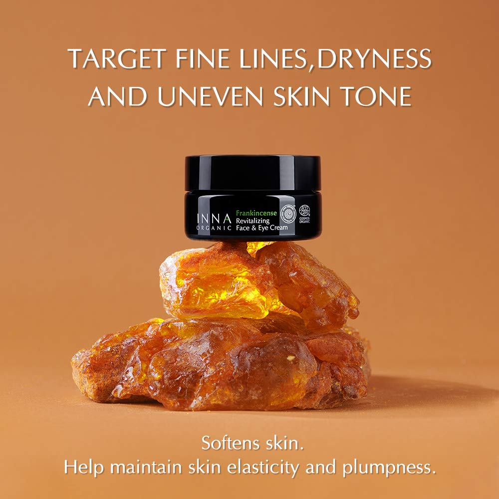 Organic Frankincense Anti-Aging Skincare Set - Luxury Clean Beauty Revitalizing Serum & Cream - Certified Organic Ingredients for Youthful Glow - Perfect for Night Routine & Dry Skin Care
