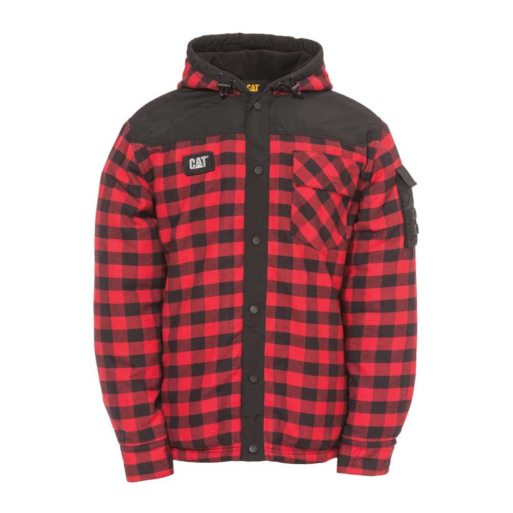 CAT Men's Sequoia Shirt Jacket - Water-Resistant Workwear with Pockets for Outdoor & Casual Wear (Hiking, Camping, Construction)