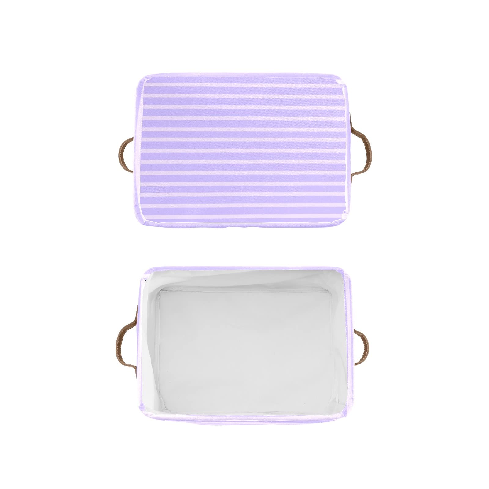 Custom Personalized Collapsible Storage Bin Box with Name - Purple & Pink Stripes Closet Organizer for Clothes, Toys, Nursery & Pet Supplies | Perfect for Home Organization, Baby Room & Pet Storage