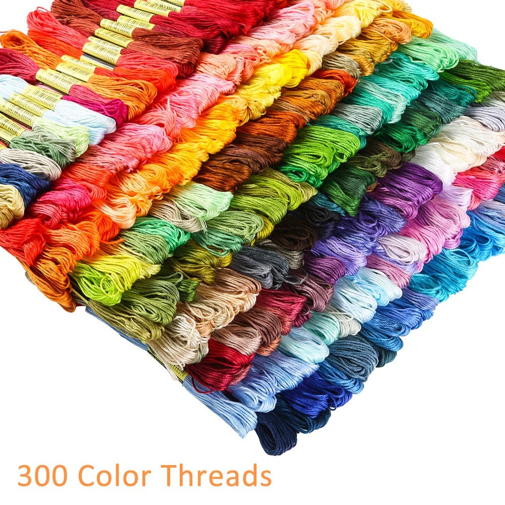 Caydo 100 Skeins Embroidery Floss Kit for Friendship Bracelets, Cross Stitch & Handicrafts - Includes 12 Plastic Bobbins for Easy Thread Organization - Perfect for DIY Crafts, Sewing Projects & Gift Making