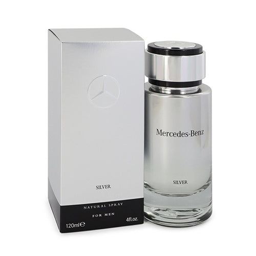 Mercedes Benz Silver 120ml Eau de Toilette for Men - Fresh & Elegant Cologne - Perfect for Daily Wear, Office & Special Occasions
