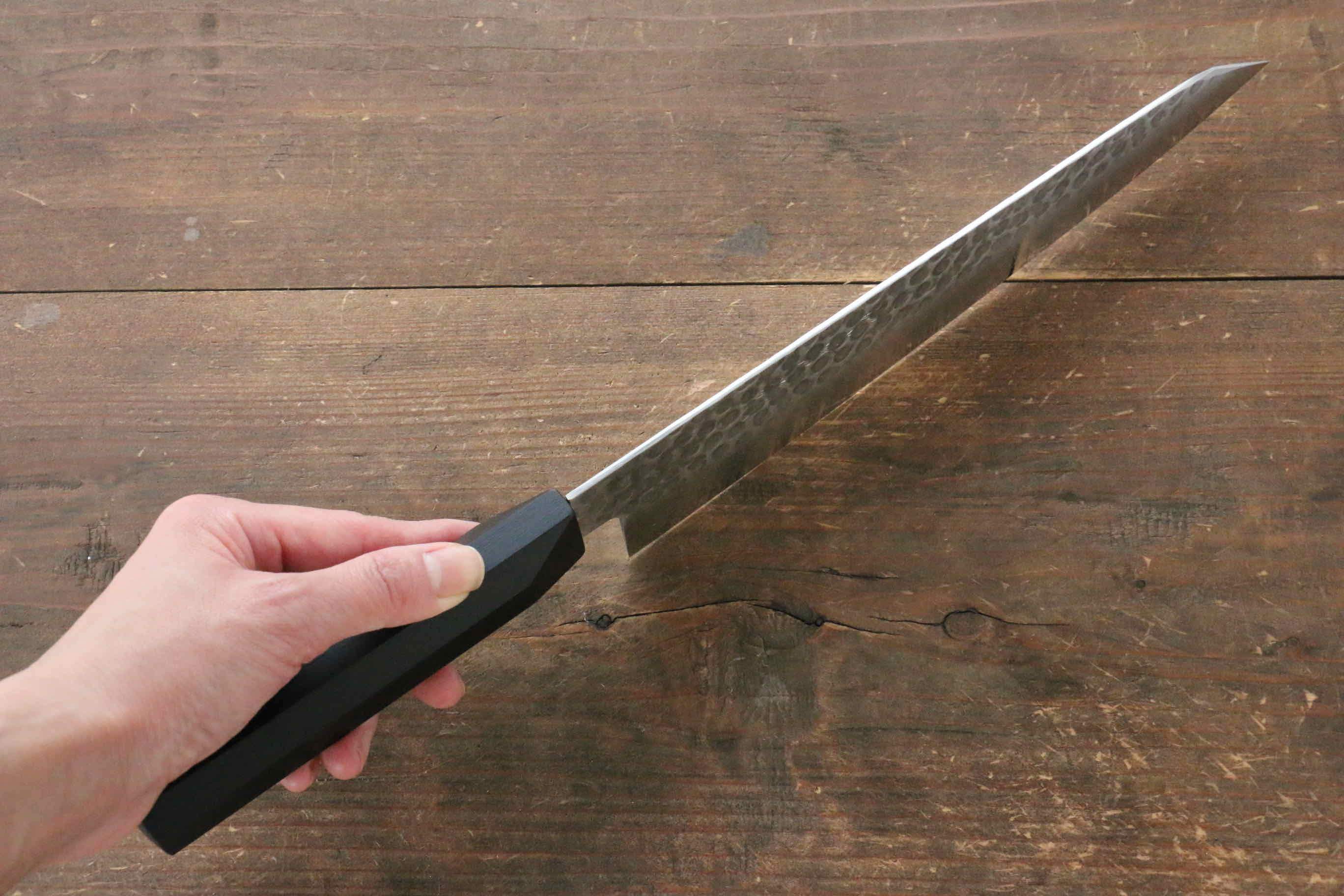 Premium Jikko VG10 17-Layer Damascus Gyuto Chef Knife 230mm (9 Inch) with Ebony Wood Handle - Professional Japanese Kitchen Knife for Slicing, Dicing & Meat Cutting