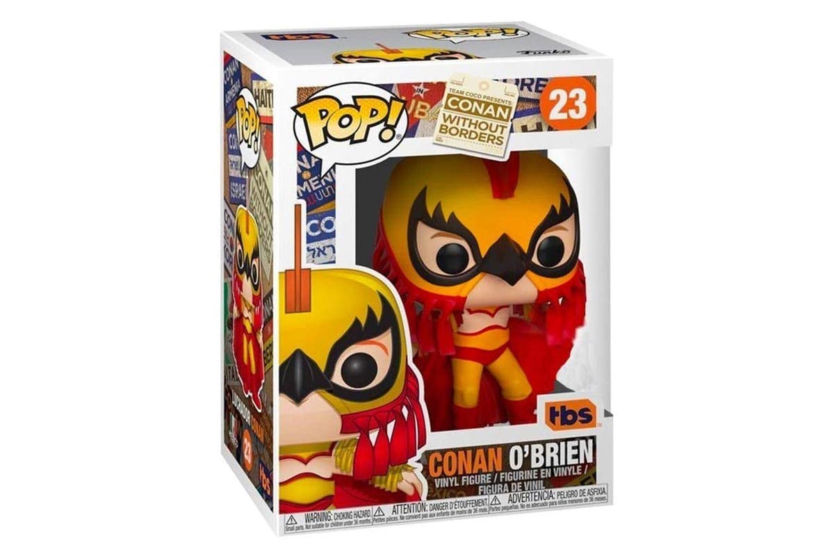 Funko POP! Conan Without Borders - Conan O'Brien Luchador Exclusive Collectible Figure for TV Show Fans & Pop Culture Enthusiasts - Perfect for Display, Gifts, and Comic Con Events