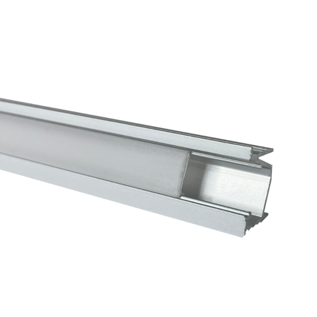 8 ft Aluminum Channel LED Strip Light Cover with End Caps - 10 Pack for Home, Office, and Commercial Lighting Installation