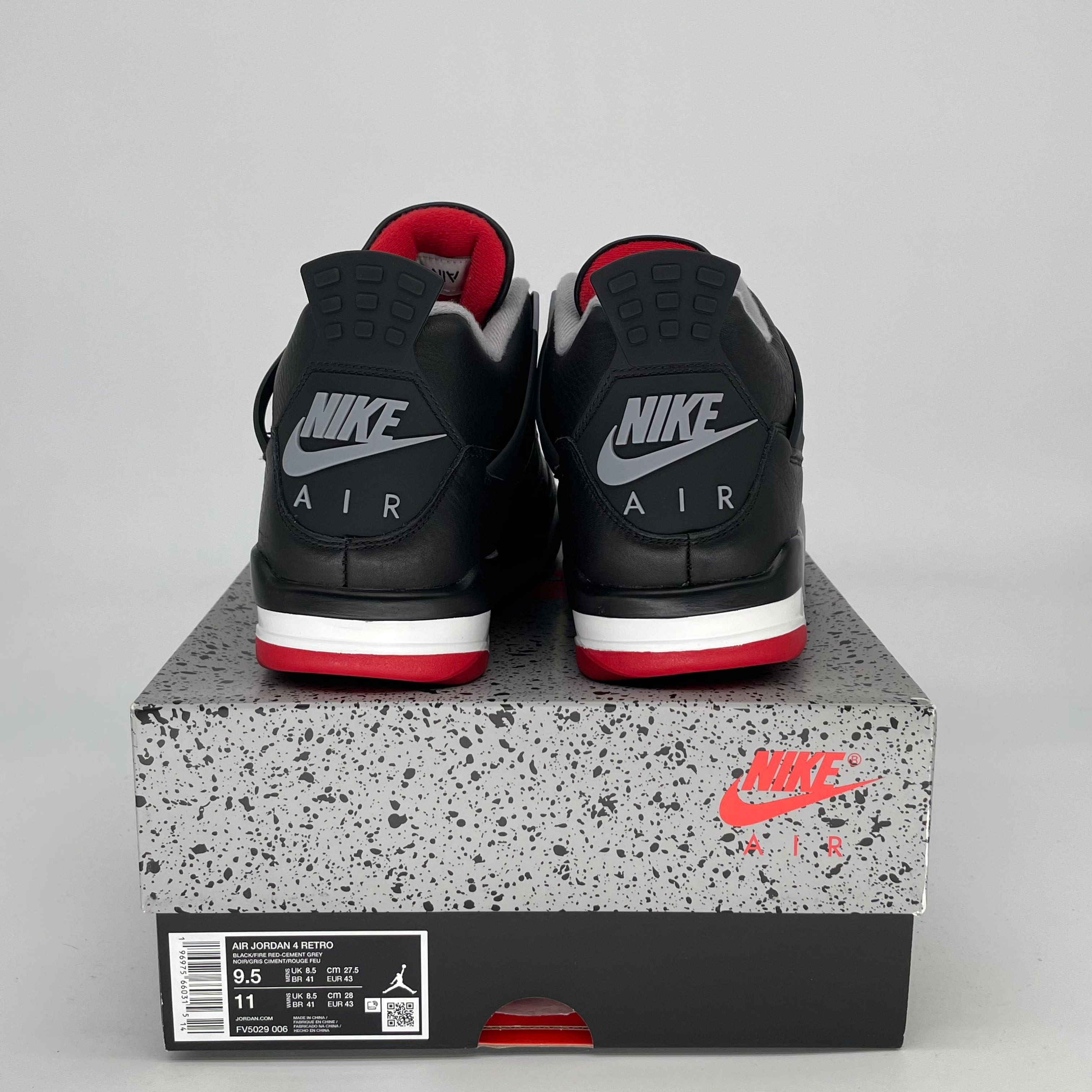 Original Air Jordan 4 Bred Reimagined - Men's Size 9.5 / Women's Size 11W - Style Code FV5029-006 - Perfect for Sneaker Collectors & Basketball Enthusiasts