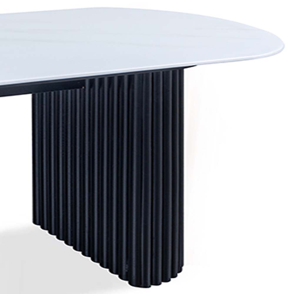 Modern FLEUR Console Table 140cm - Sleek Black Entryway Table for Hallway, Living Room & Bedroom Decor