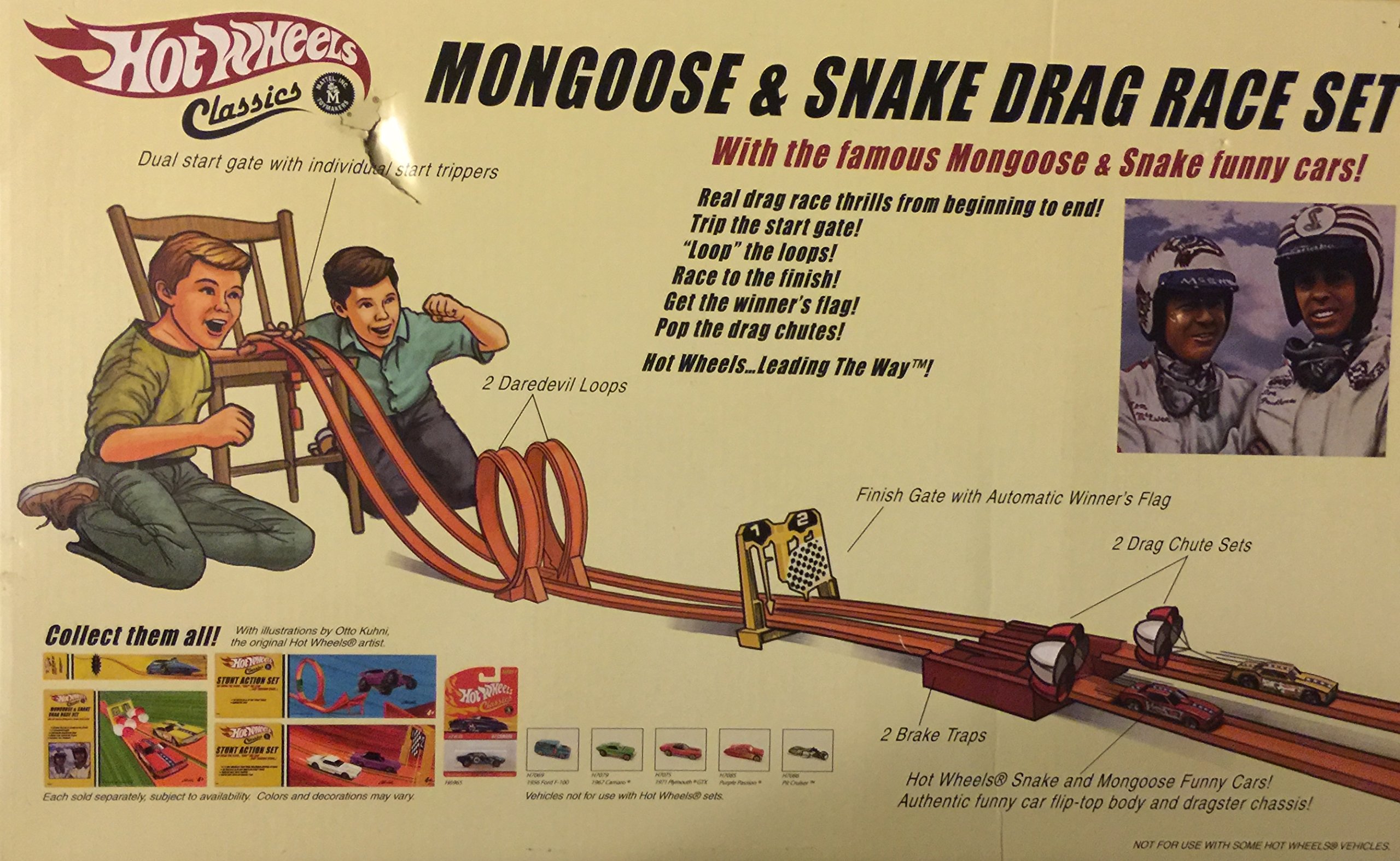 Hot Wheels Classics Mongoose & Snake Drag Race Set - Die-Cast Toy Cars for Kids & Collectors - Perfect for Racing, Playtime & Display